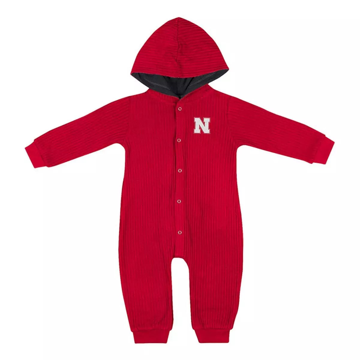 Infant Nebraska Space Waffle Romper