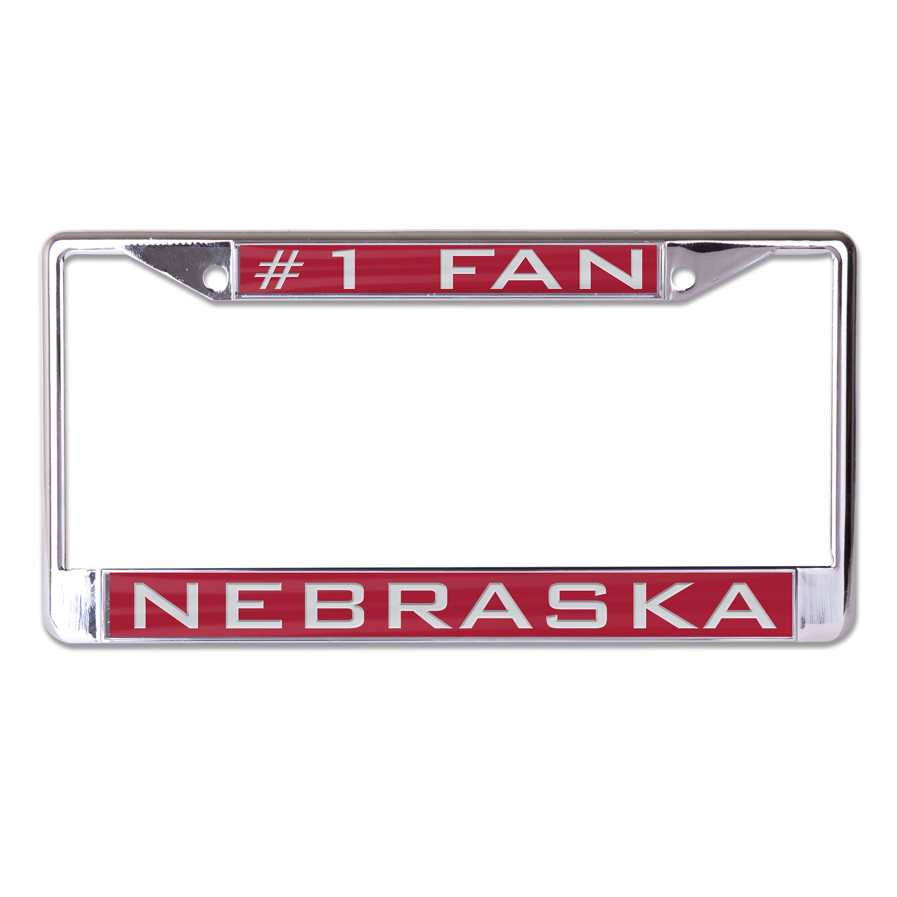 #1 Fan Nebraska SL Metal License Plate Frame - Nebraska Cornhuskers