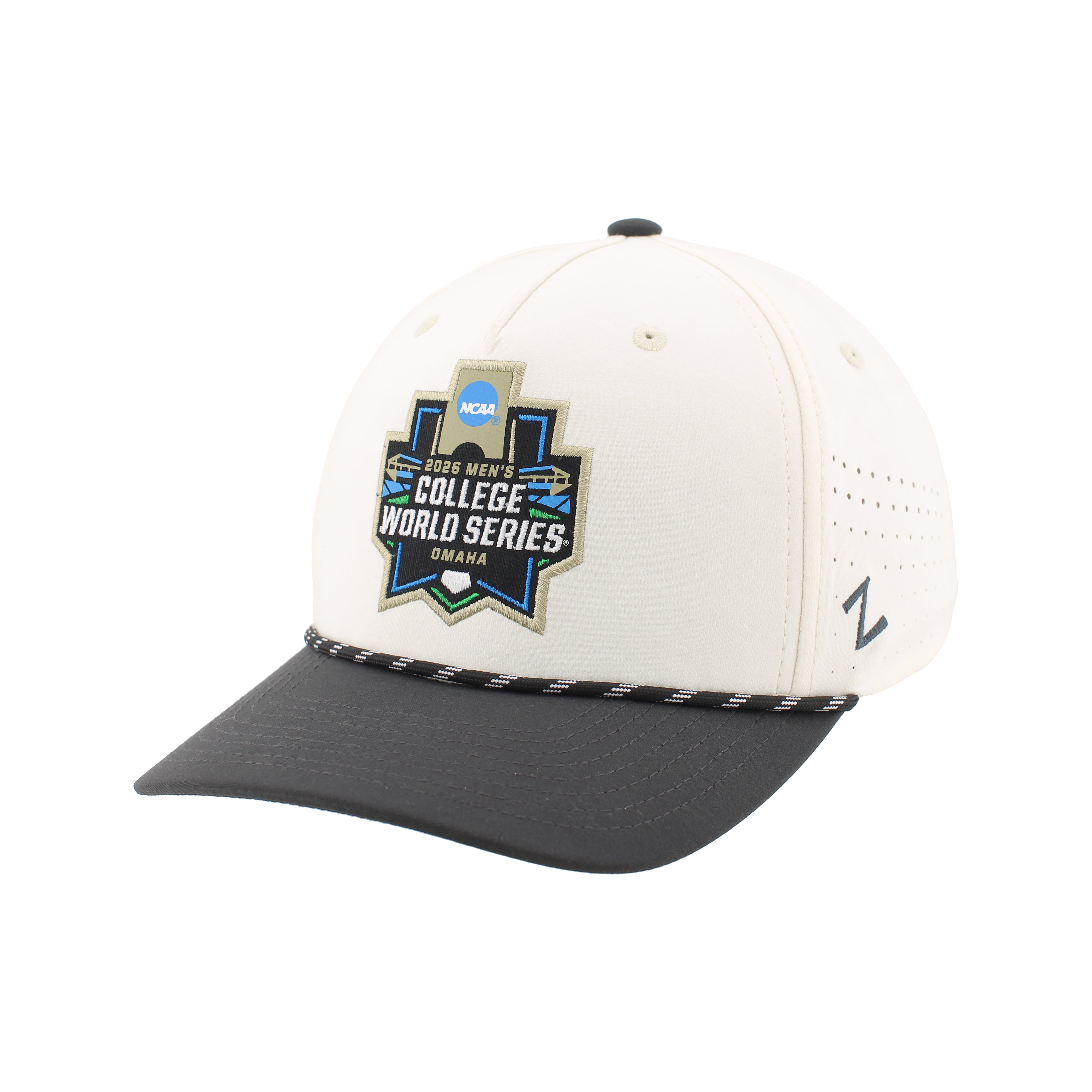 2026 CWS White with Rope Hat, Curved Bill, Snapback - Nebraska Cornhuskers