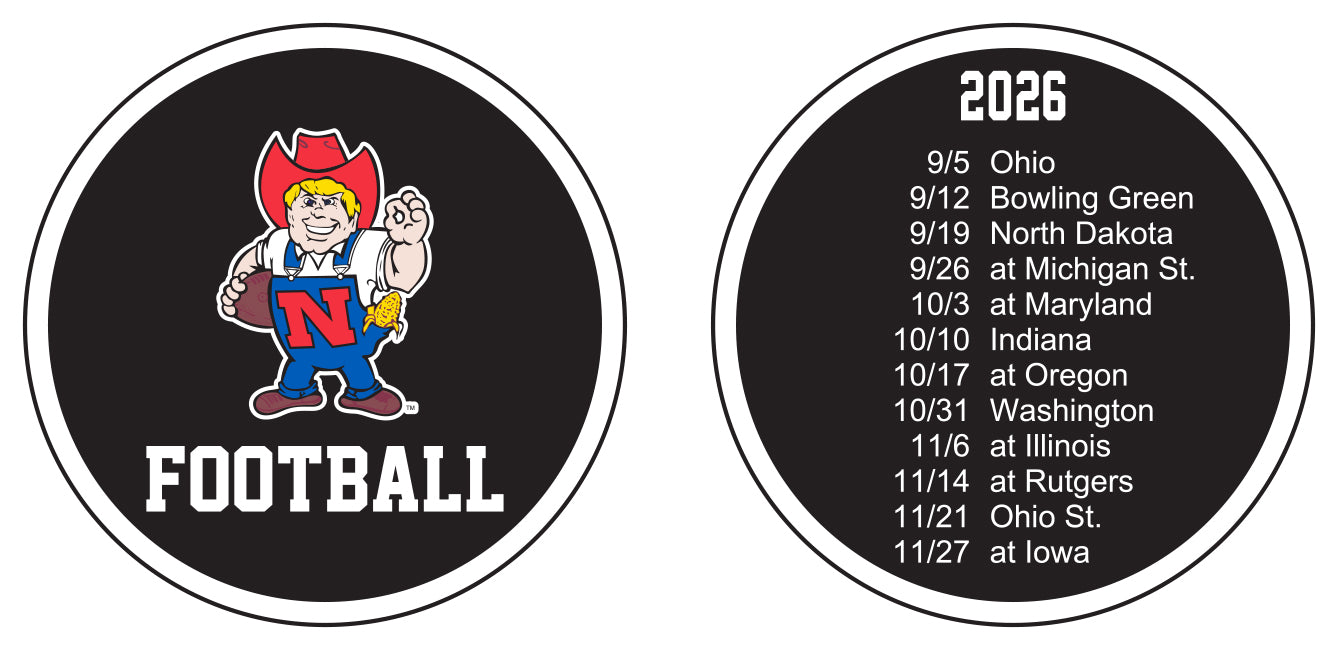 2026 Schedule Poker Chip - Nebraska Cornhuskers