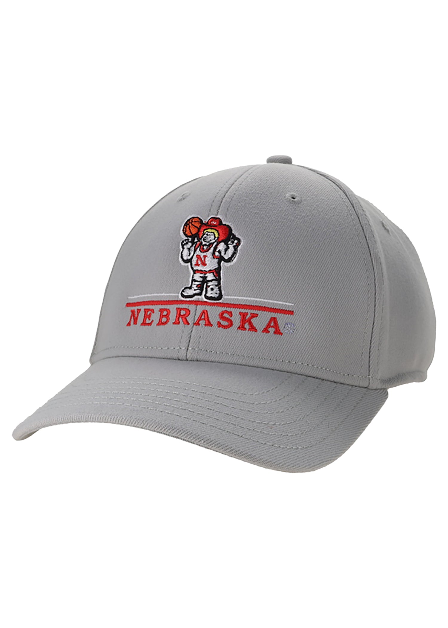 Gray Herbie Basketball Wordmark Hat, Snapback, Curved Bill