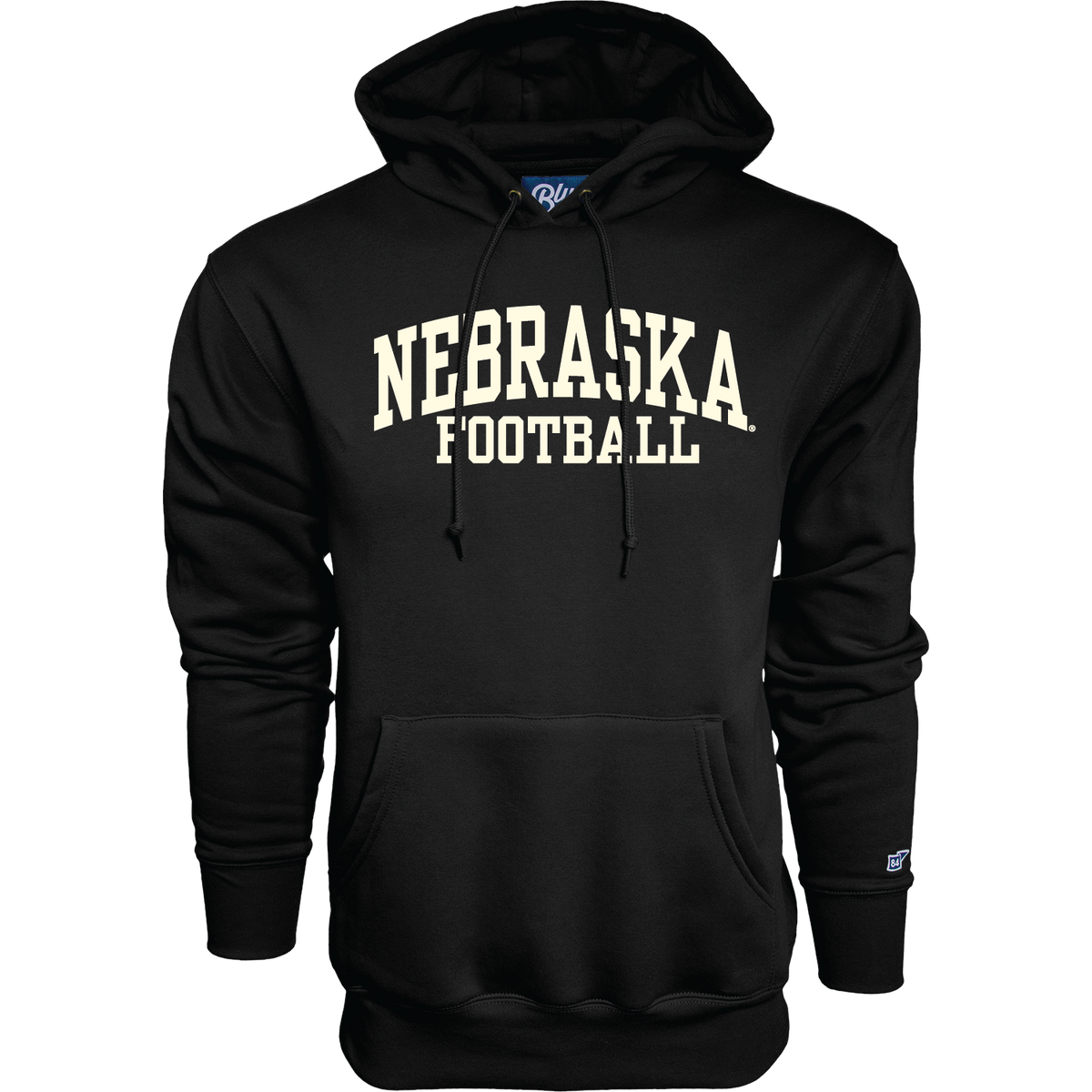 Black and Cream Nebraska Football Hoodie - Nebraska Cornhuskers