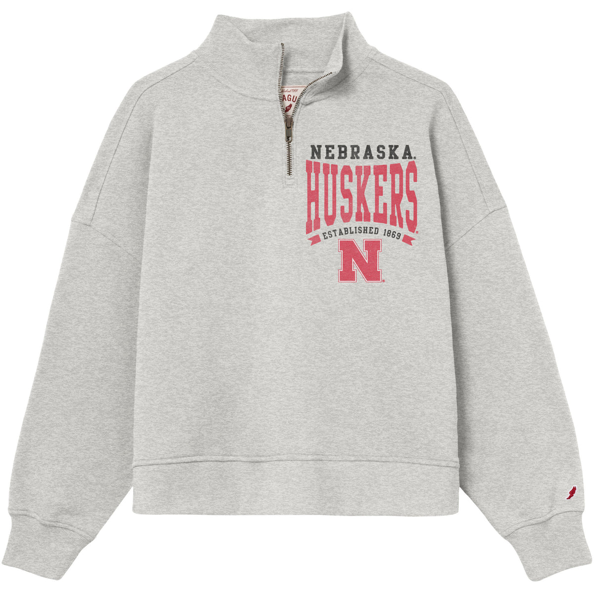 Diana Grey Quarter Zip - Nebraska Cornhuskers