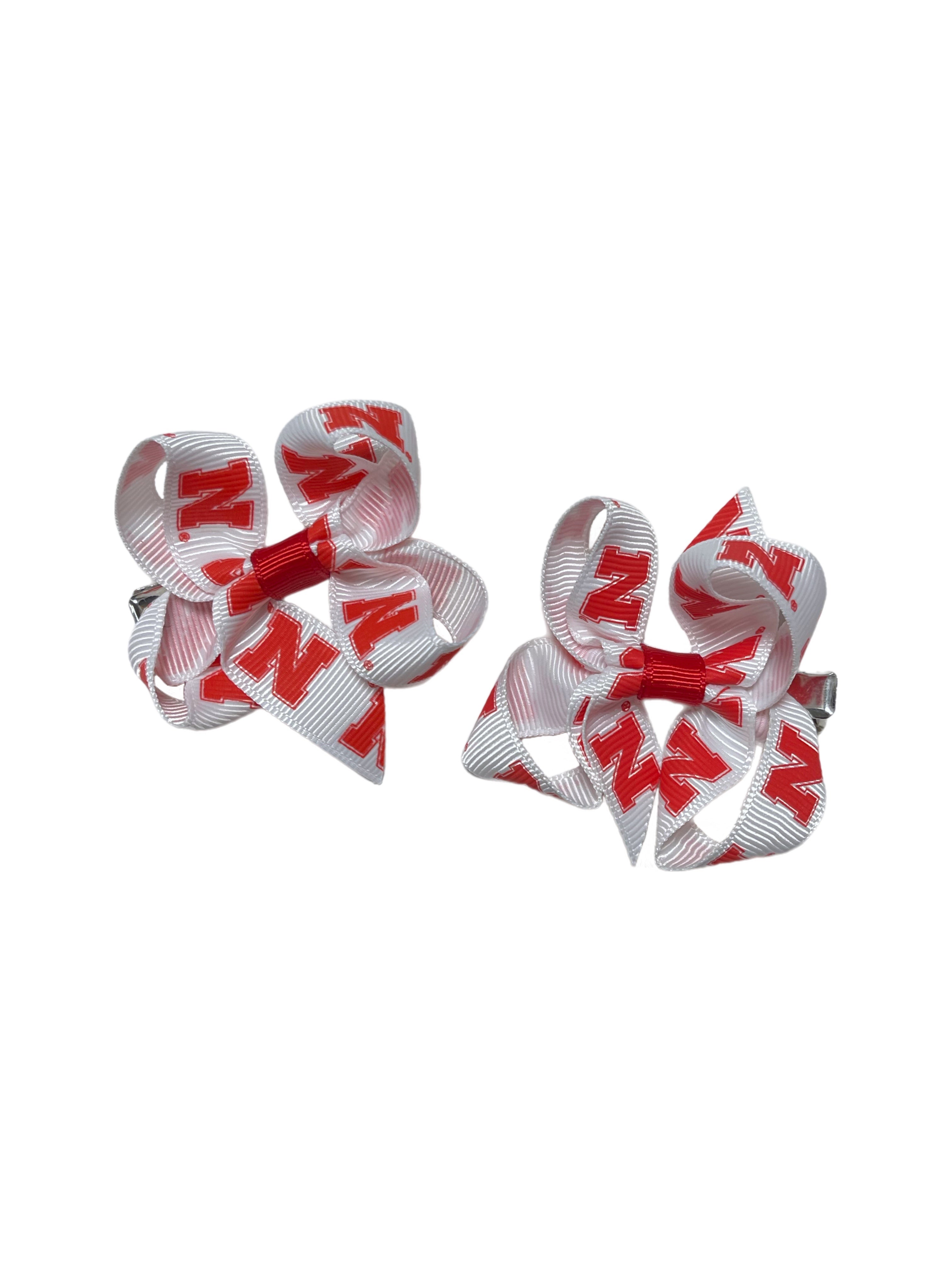 Mini Bow Hair Clip - Nebraska