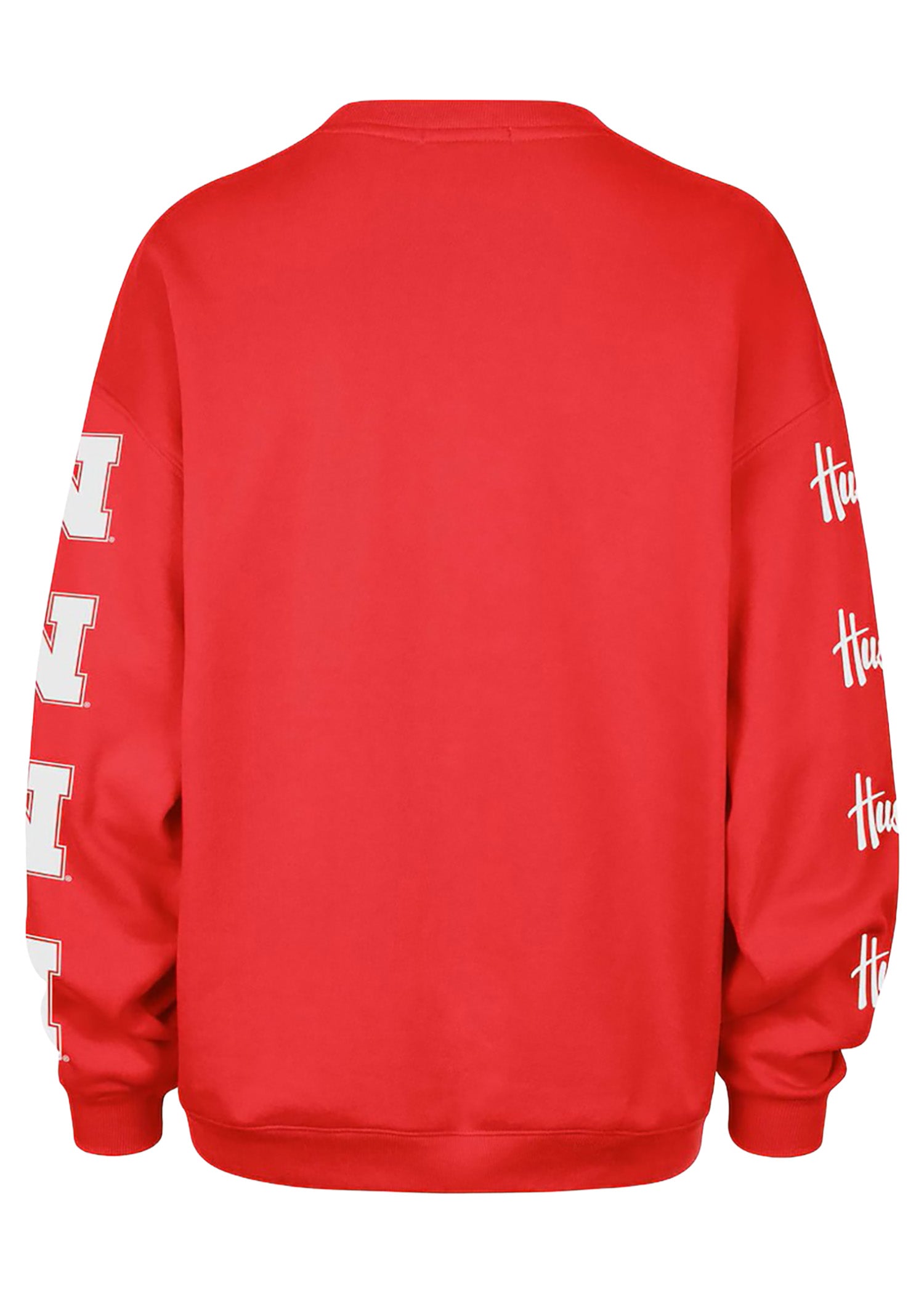 Glitter Helmet Go Big Oversized Pullover Sweatshirt Womens Nebraska Cornhuskers