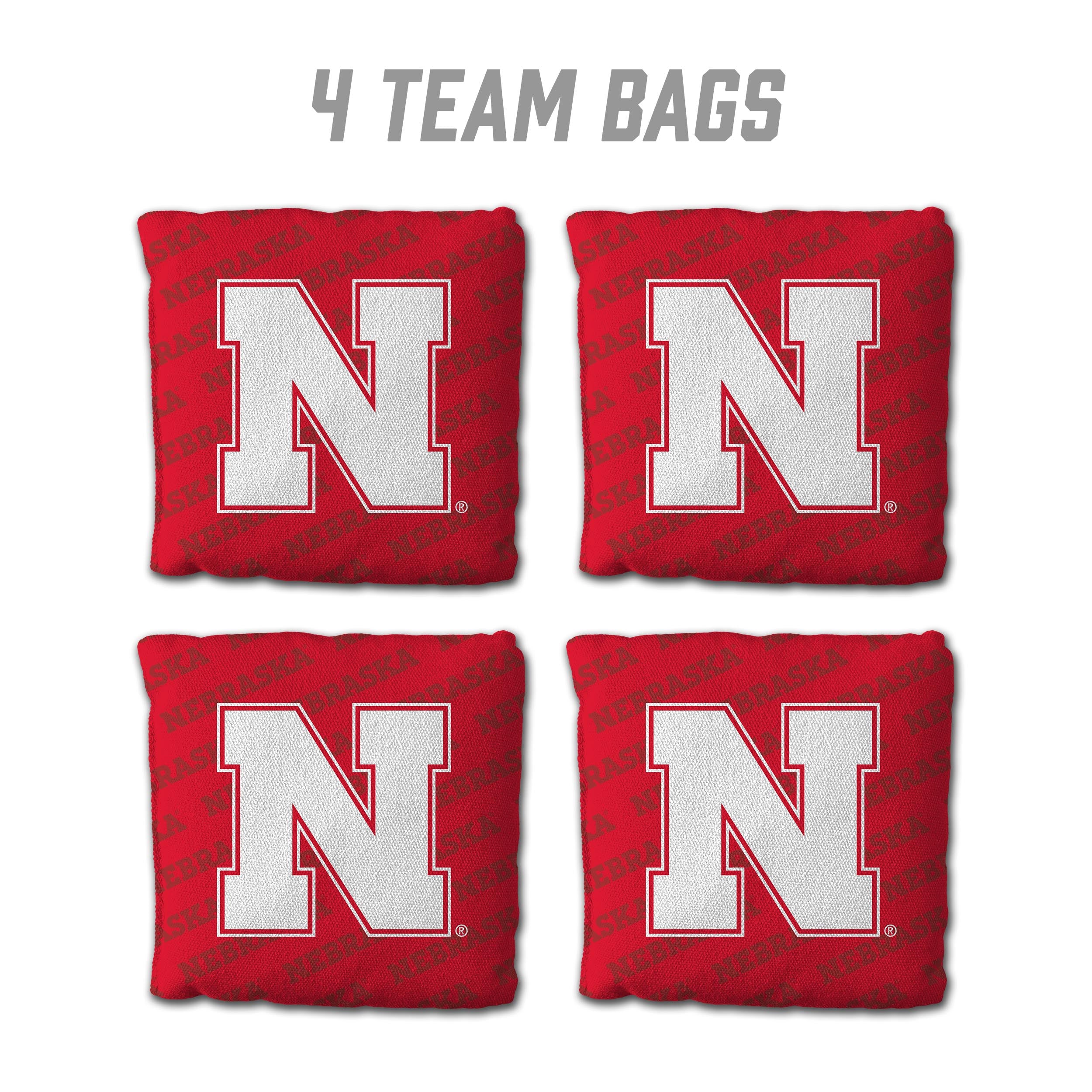 4 Pack Red Husker Cornhole Bags - Nebraska Cornhuskers