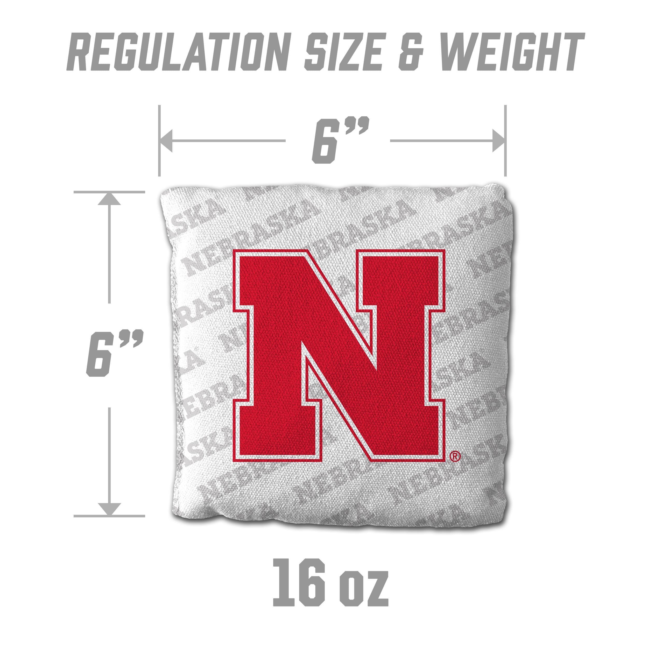 4 Pack White Husker Cornhole Bags - Nebraska Cornhuskers