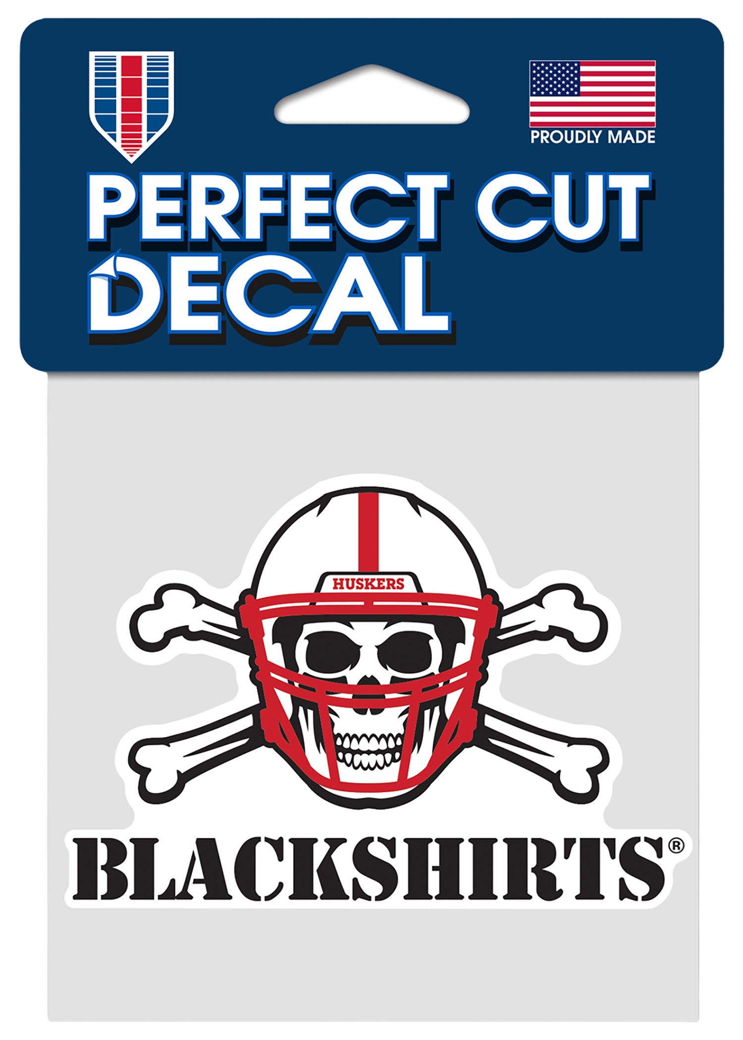 4x4 Perfect Cut Decal Blackshirts Nebraska Cornhuskers