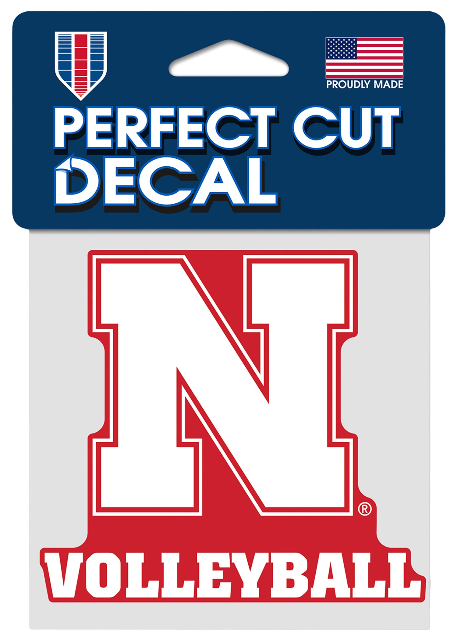 4x4 Perfect Cut Decal N Volleyball Nebraska Cornhuskers