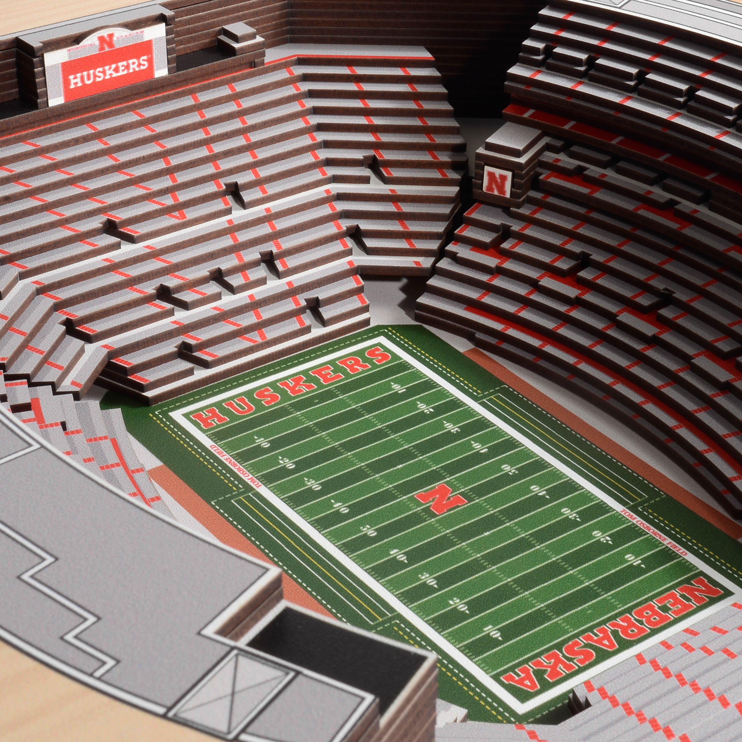 5 Layer Stadiumview 3D Wall Art - Nebraska Cornhuskers