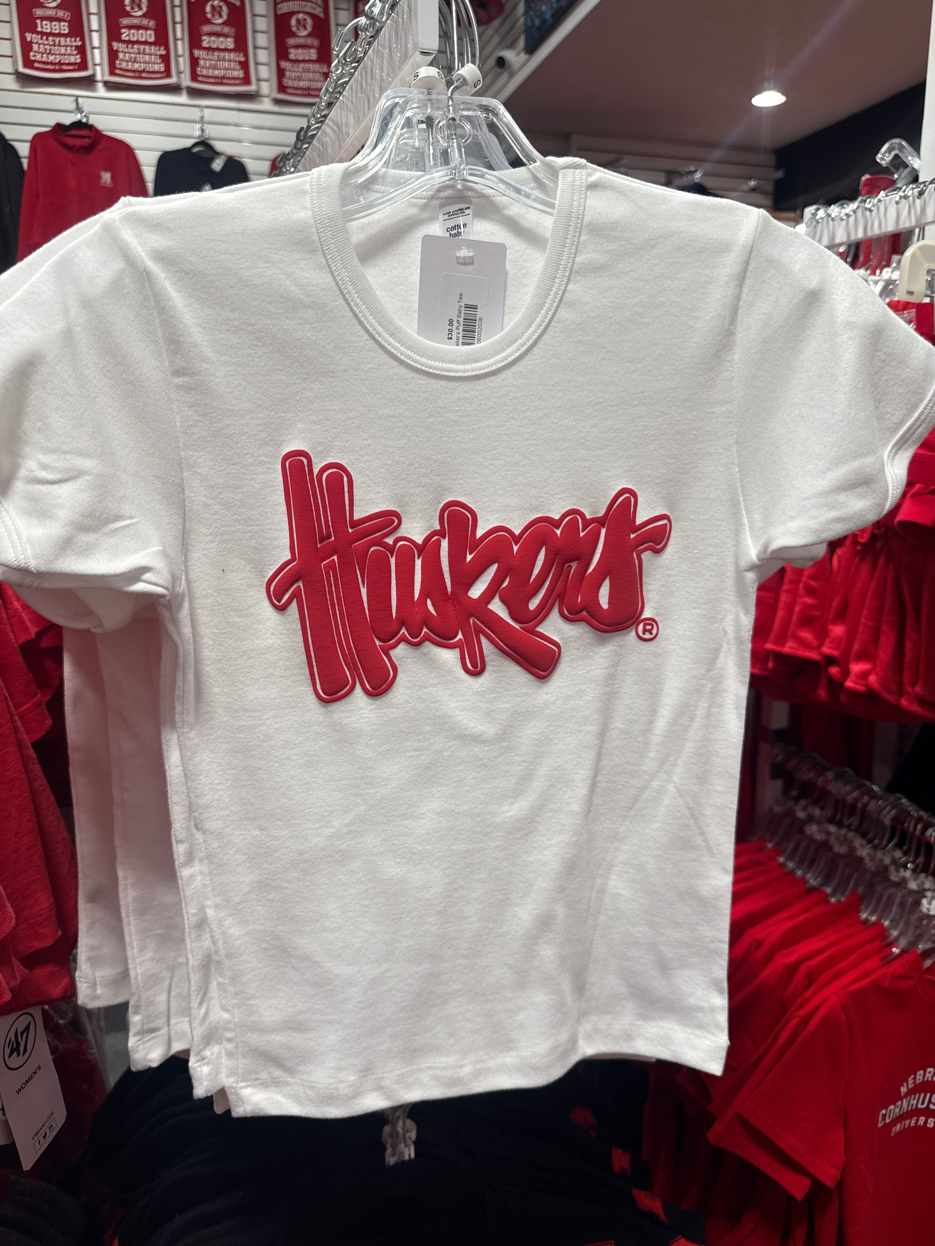 Huskers Puff Baby Tee - Nebraska Cornhuskers