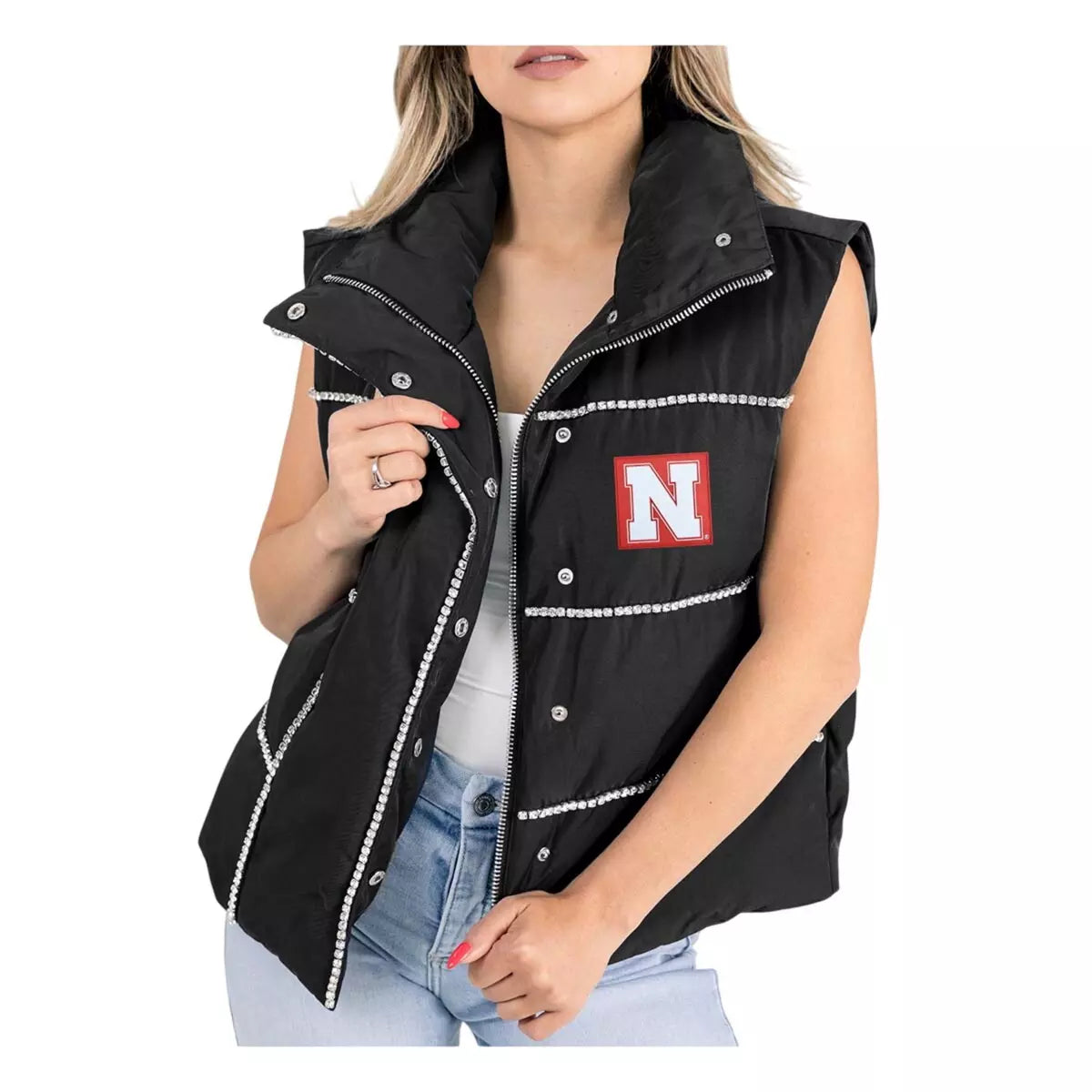 Gameday Couture Women's Nebraska Cornhuskers Make It Shine Vest