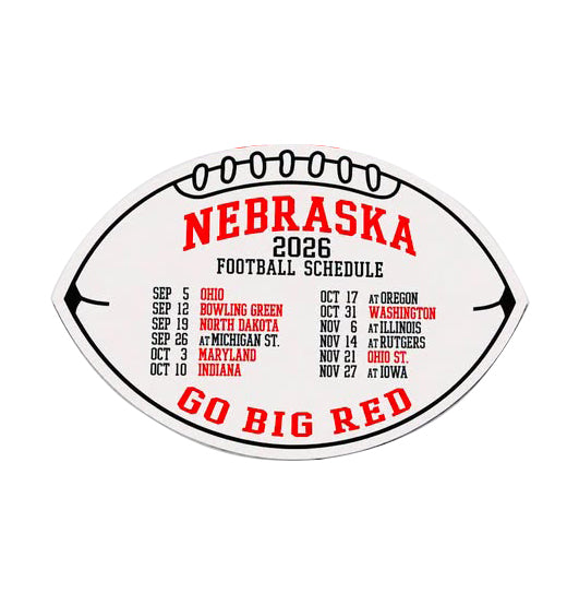 2026 Football Magnet Schedule - Husker Hounds Exclusive - Nebraska Cornhuskers