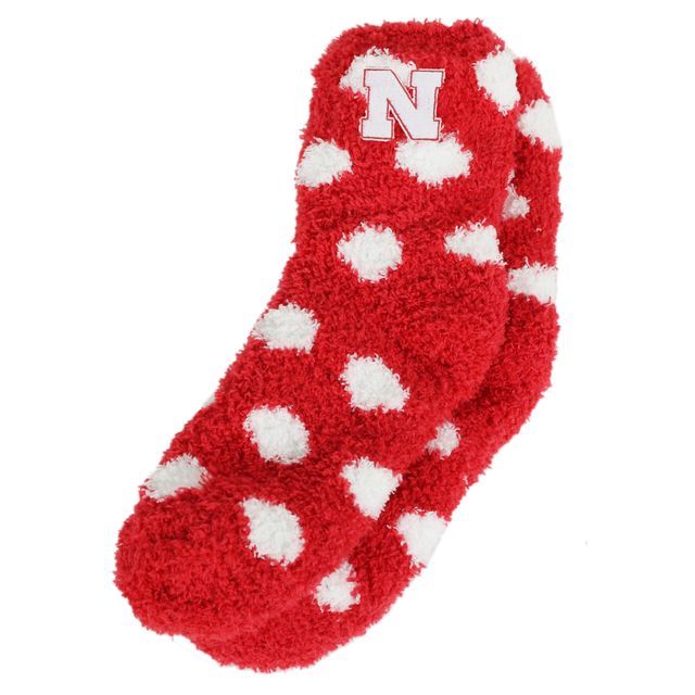 ZooZatZ Girls Fuzzy Polka Dot Socks