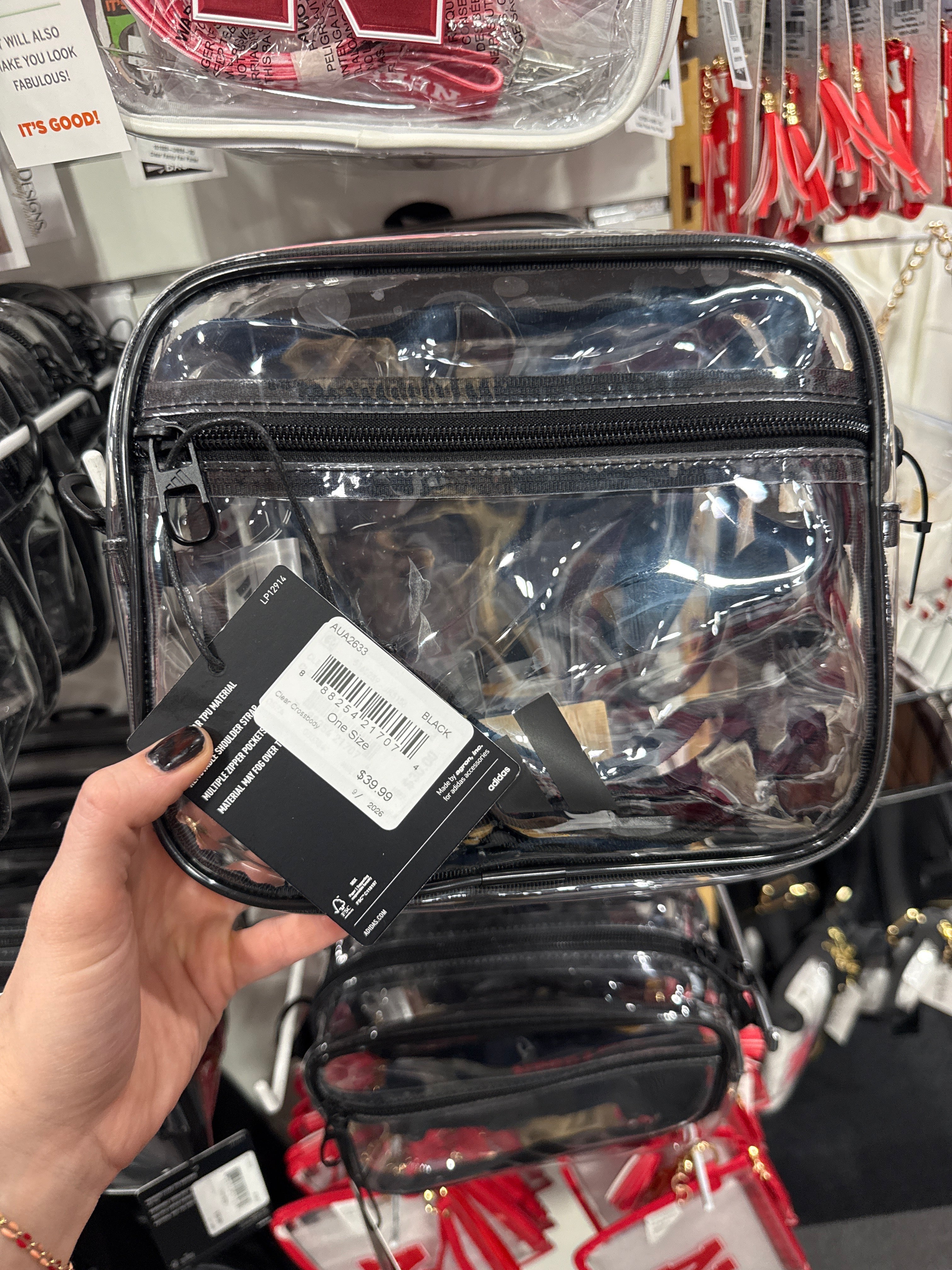 ADIDAS CLEAR CROSSBODY BAG