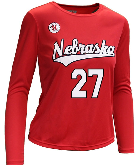 NEBRASKA VOLLEYBALL MURRAY NUMBER 27 ADULT JERSEY