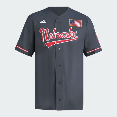 Adidas Baseball Jersey TMDRGR Nebraska Cornhuskers
