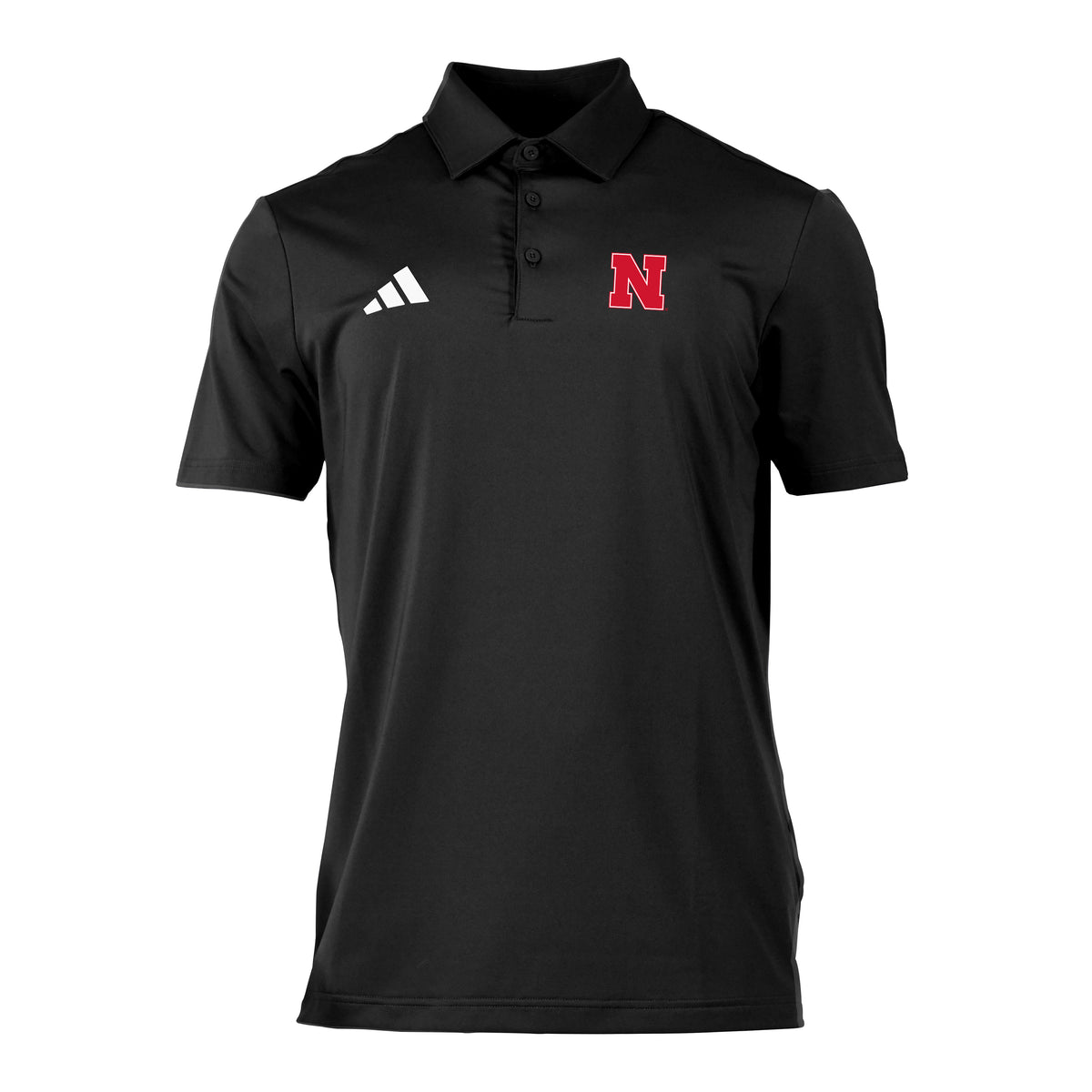 Adidas Men's Ultimate 365 Solid Polo in Black - Nebraska Cornhuskers
