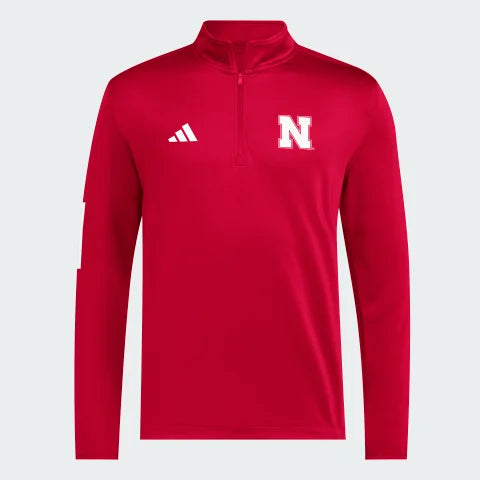 Adidas Red Golf 1/2 Zip IK8869 Nebraska Cornhuskers