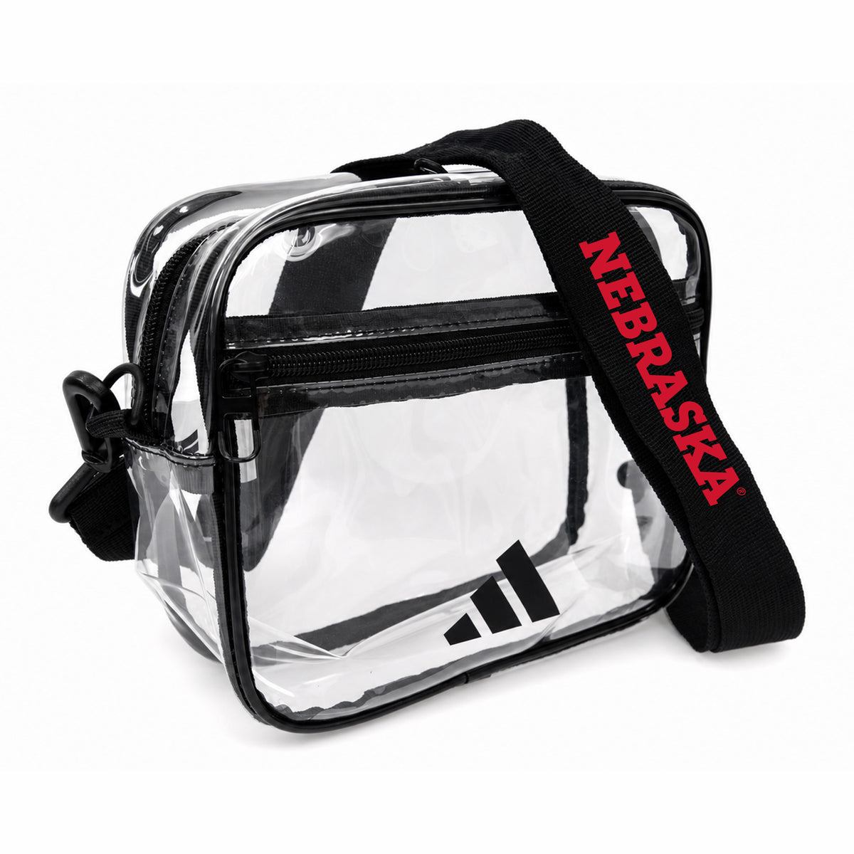 Adidas Unisex Clear Crossbody Bag - Nebraska Cornhuskers