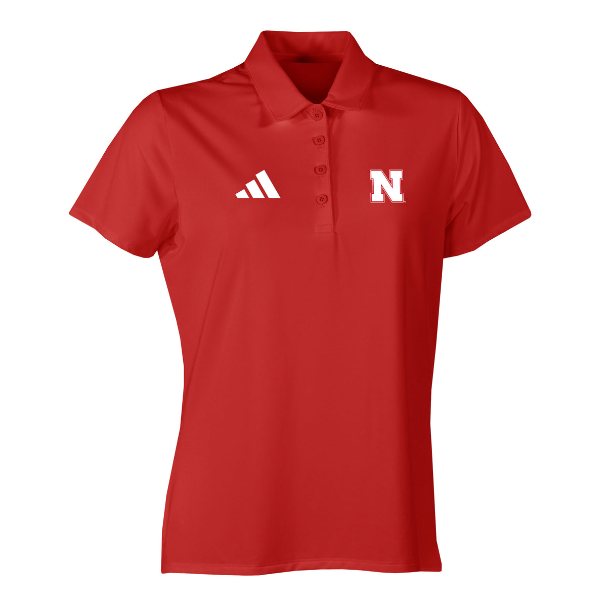 Adidas Women's Ultimate 365 Solid Polo in Red - Nebraska Cornhuskers