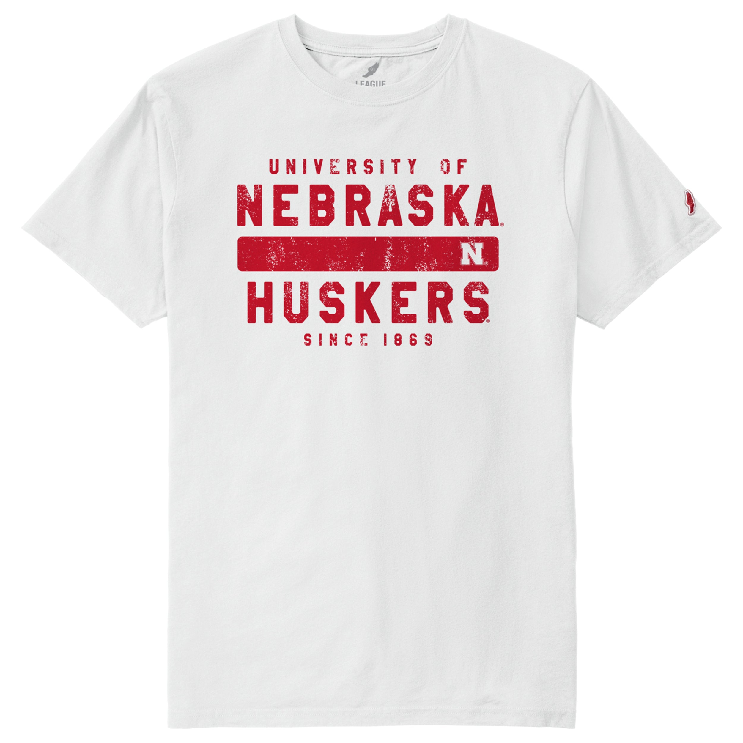 All-American Tee in White - Nebraska Cornhuskers
