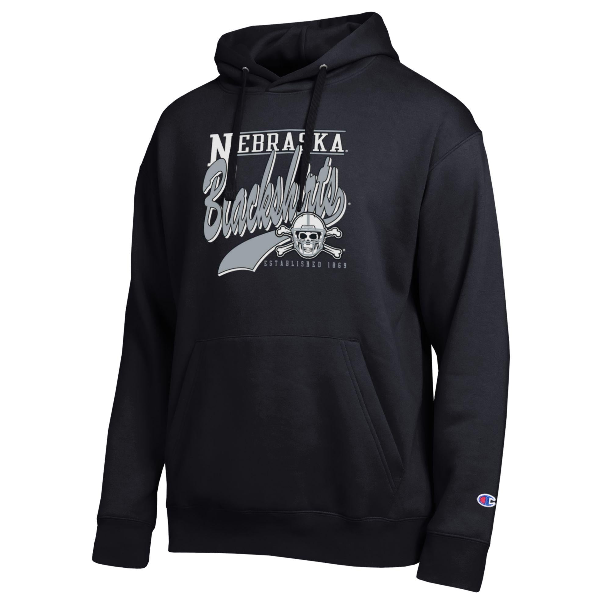 All-Star Blackshirts Swoosh Fleece Hoodie in Black - Nebraska Cornhuskers