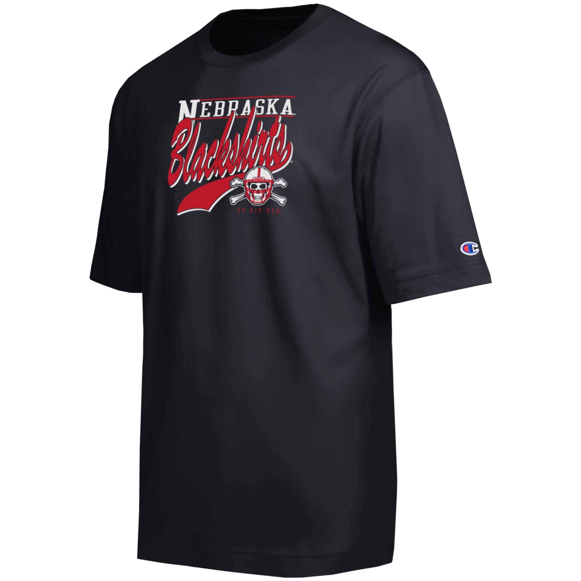 All-Star Blackshirts Swoosh Short Sleeve Tee in Black - Nebraska Cornhuskers