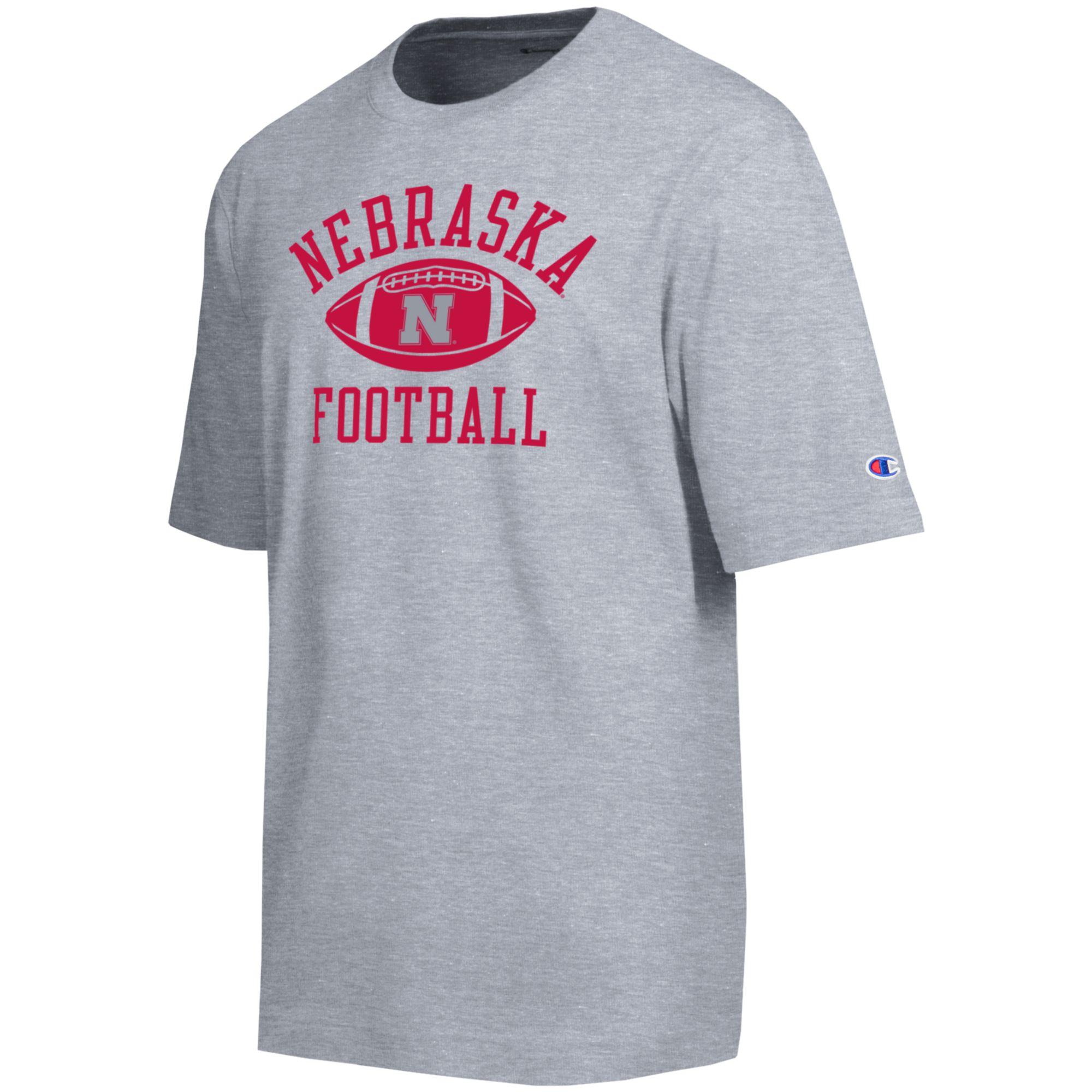 All-Star Football Short Sleeve Tee in Grey - Nebraska Cornhuskers