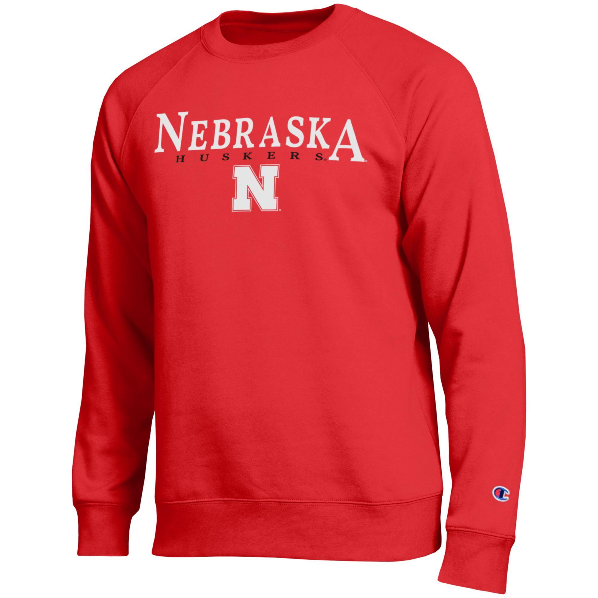 All-Star Nebraska Fleece Crew in Red - Nebraska Cornhuskers