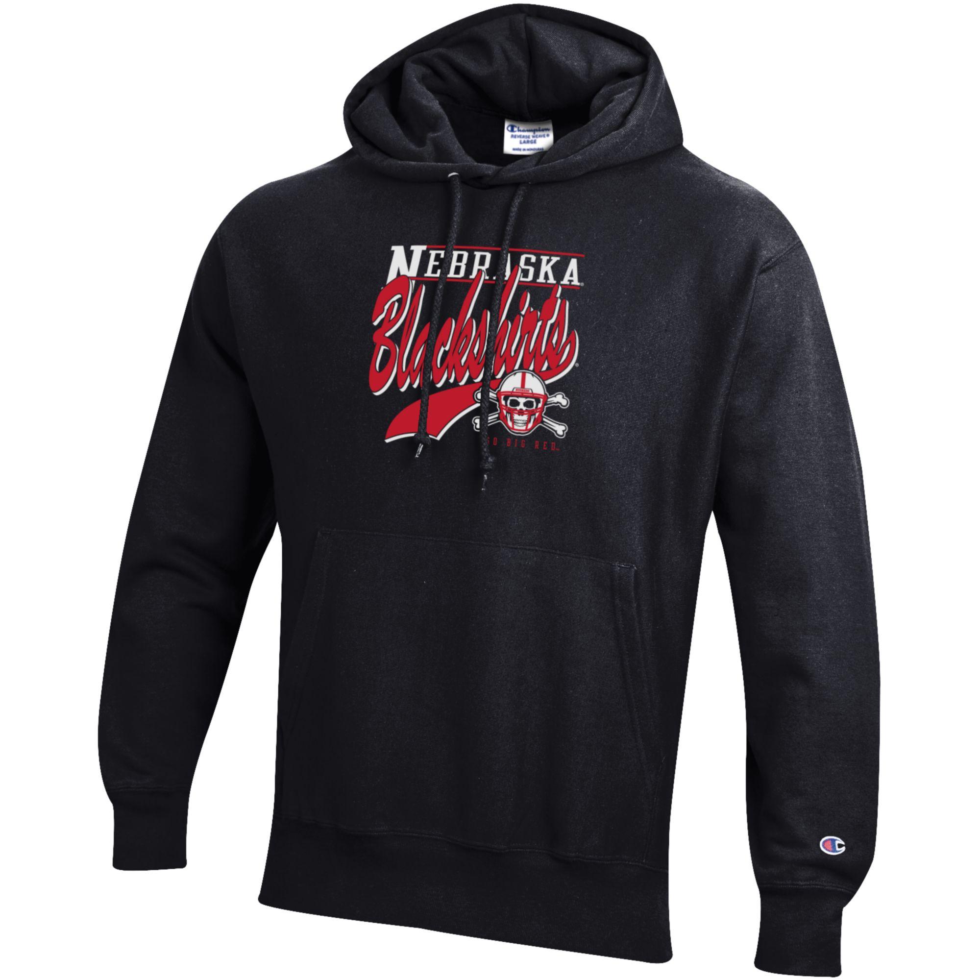 All-Star Red Blackshirts Swoosh Fleece Hoodie in Black - Nebraska Cornhuskers