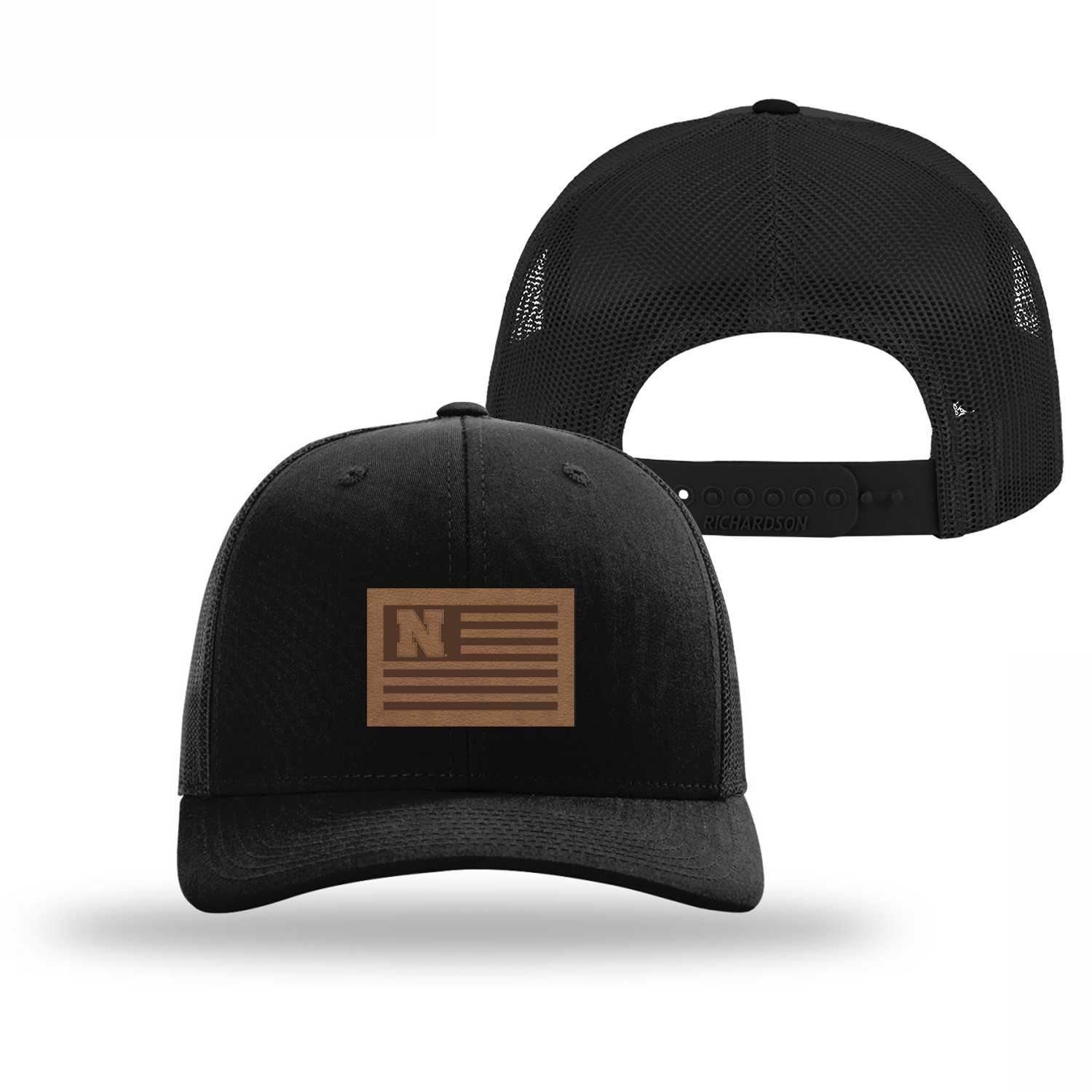 Alma Americana Collection 112 Black Freedom Flag Patch Hat, Snapback, Curved Bill - Nebraska Cornhuskers