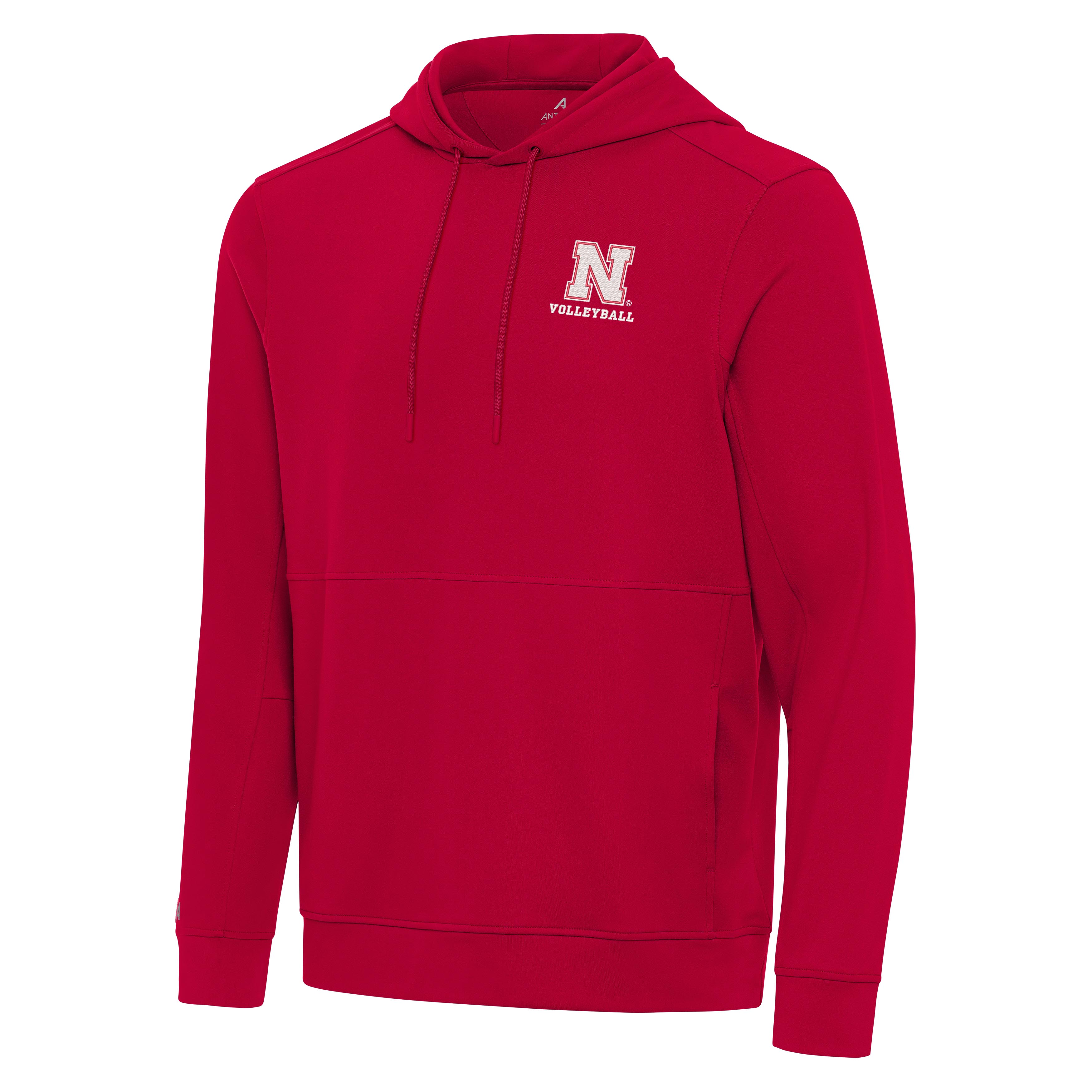 Antigua Dark Red Volleyball Echelon Pullover Hoodie - Nebraska Cornhuskers
