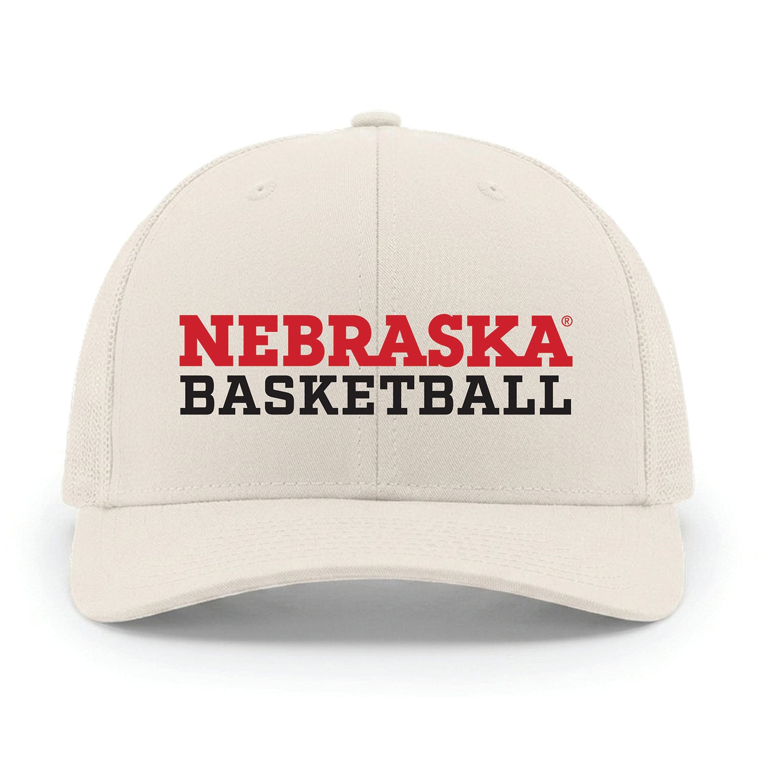Basketball Trucker Hat, Snapback, Curved Bill - Nebraska Cornhuskers