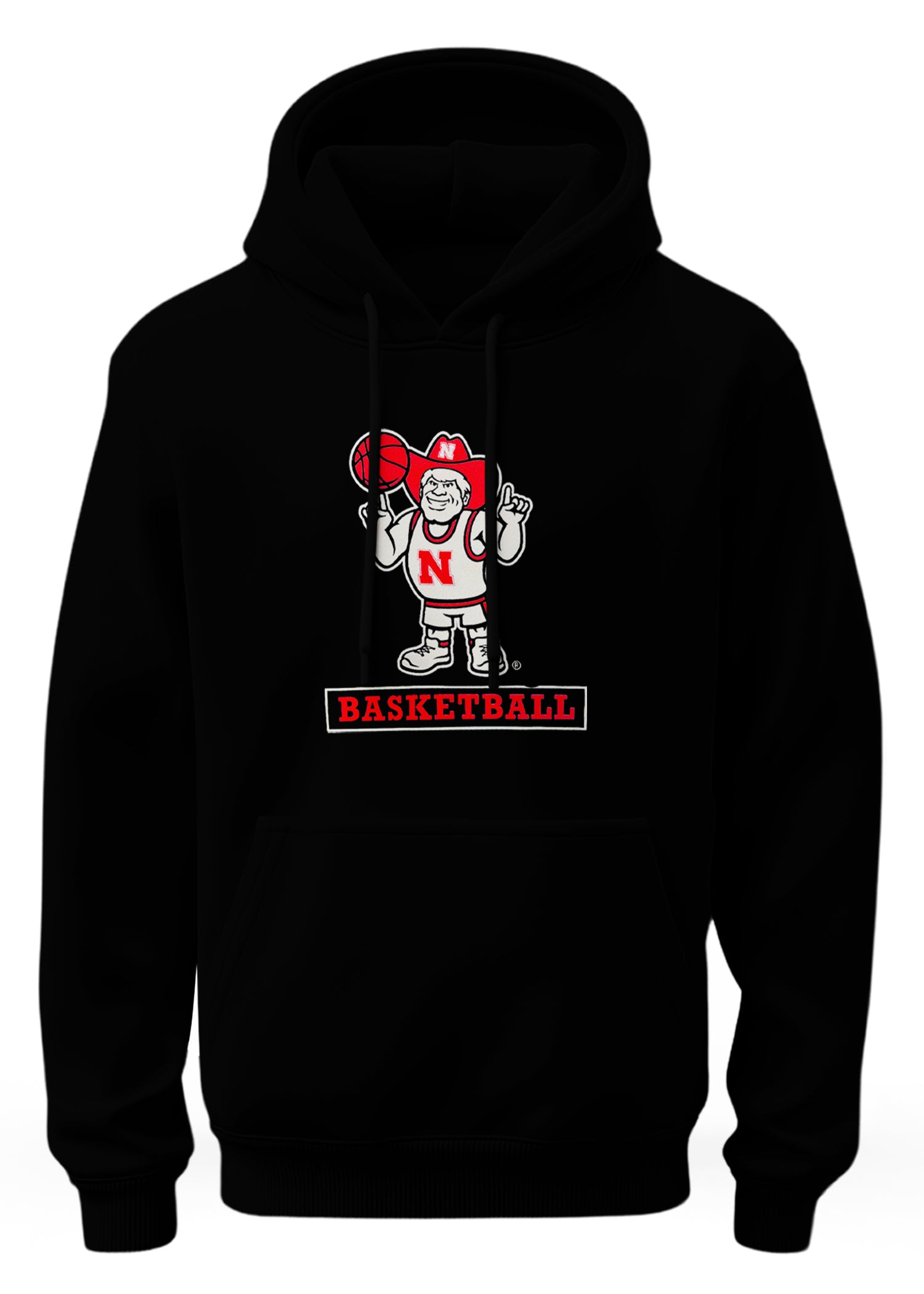 Black Basketball Hoodie Herbie - Nebraska Cornhuskers