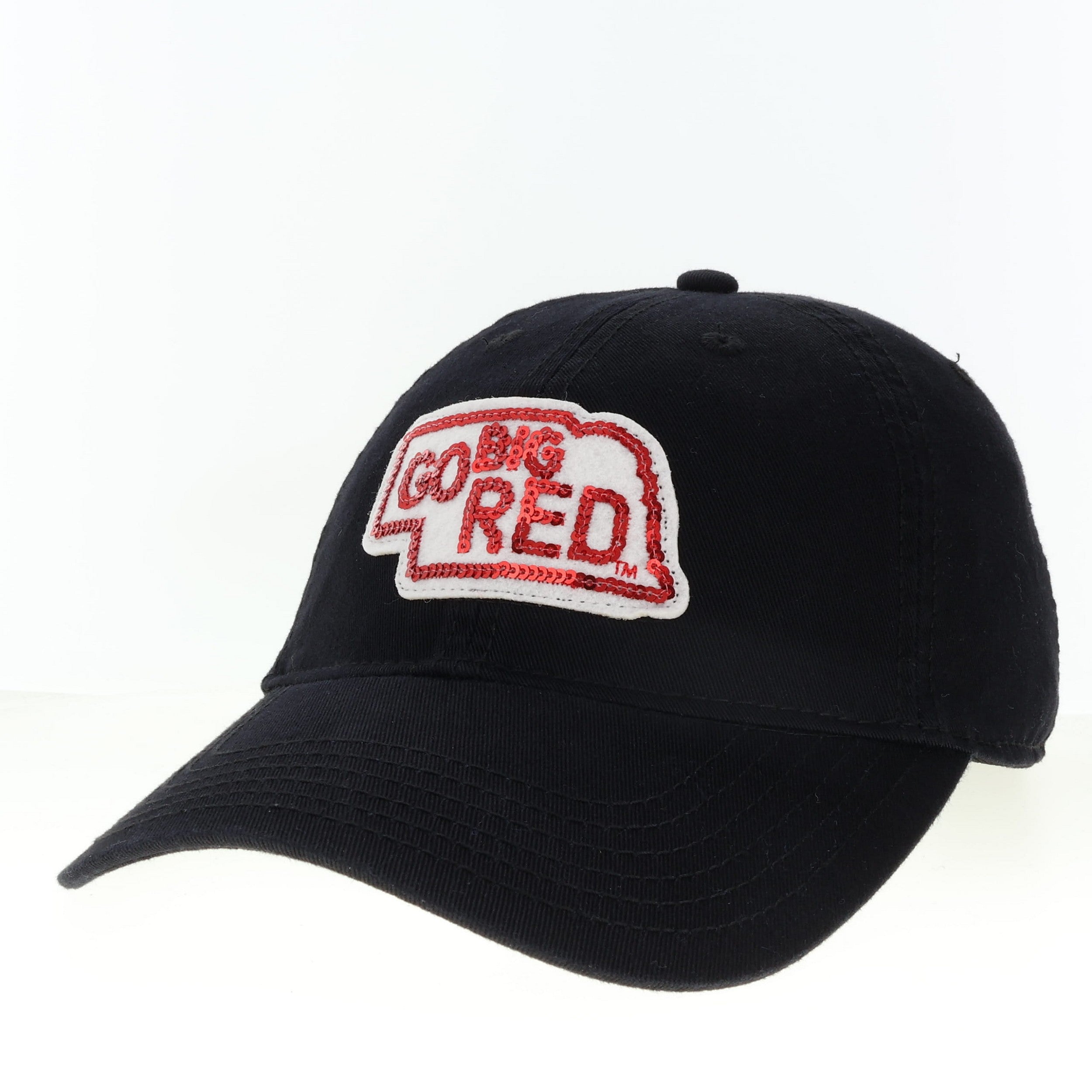 Black Glitter Go Big Red Relaxed Twill Hat - Nebraska Cornhuskers