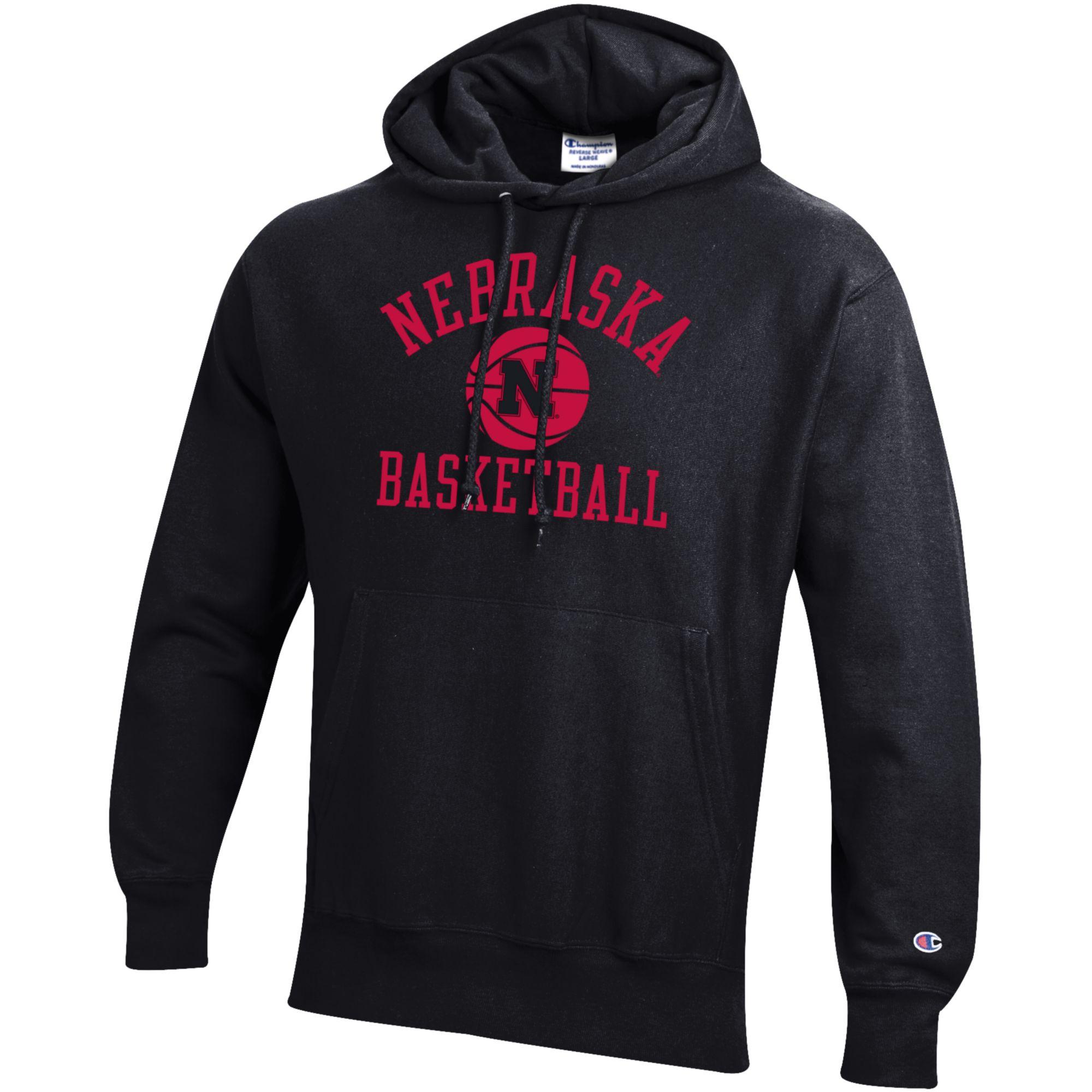 Black Nebraska Basketball Hoodie - Nebraska Cornhuskers