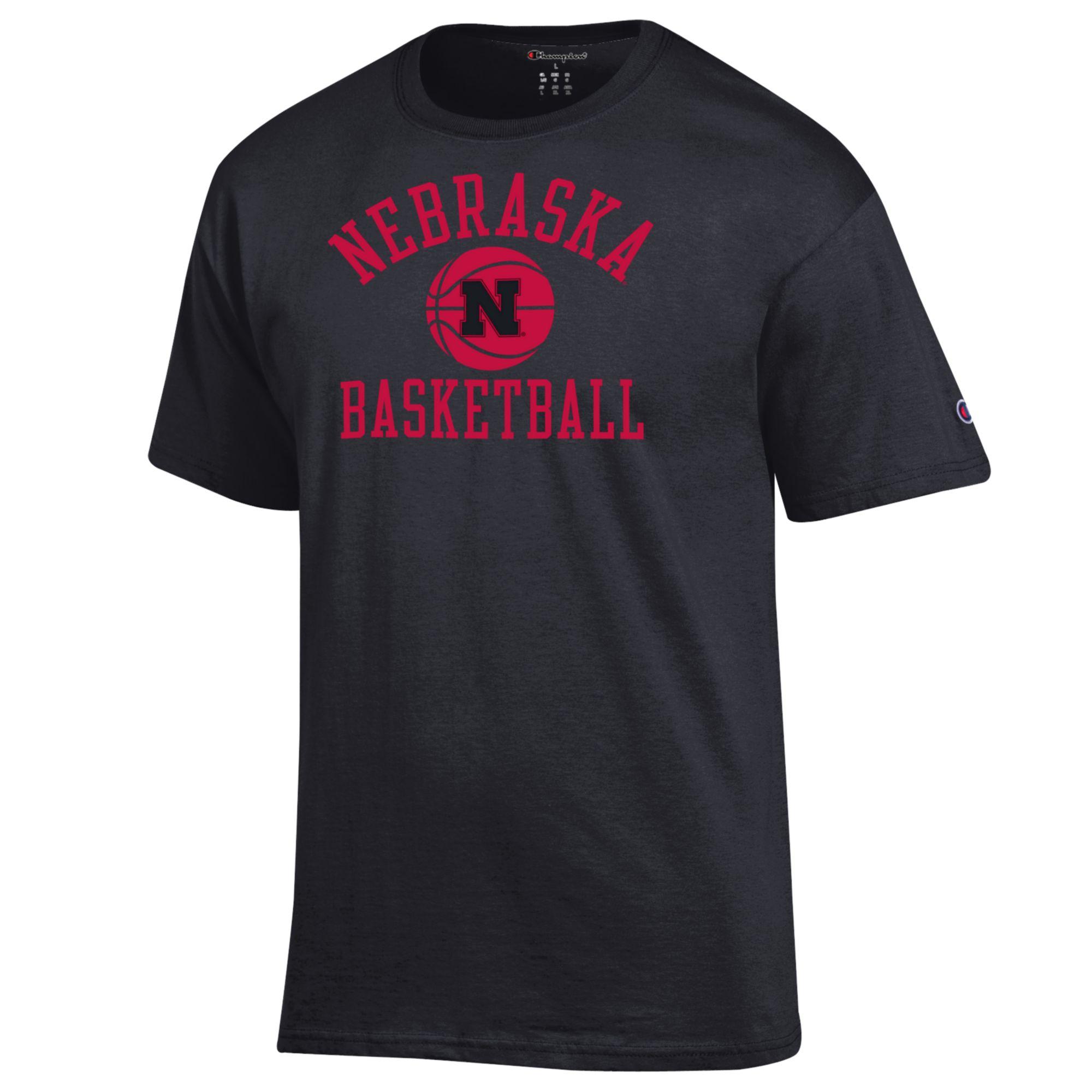 Black Nebraska Basketball Tee - Nebraska Cornhuskers