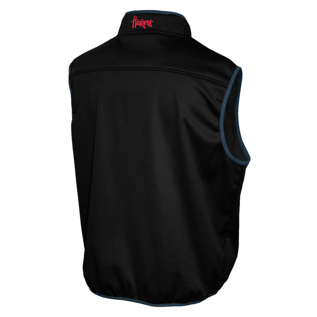 Black Vest Franchise Club Softshell Full-Zip Nebraska Huskers