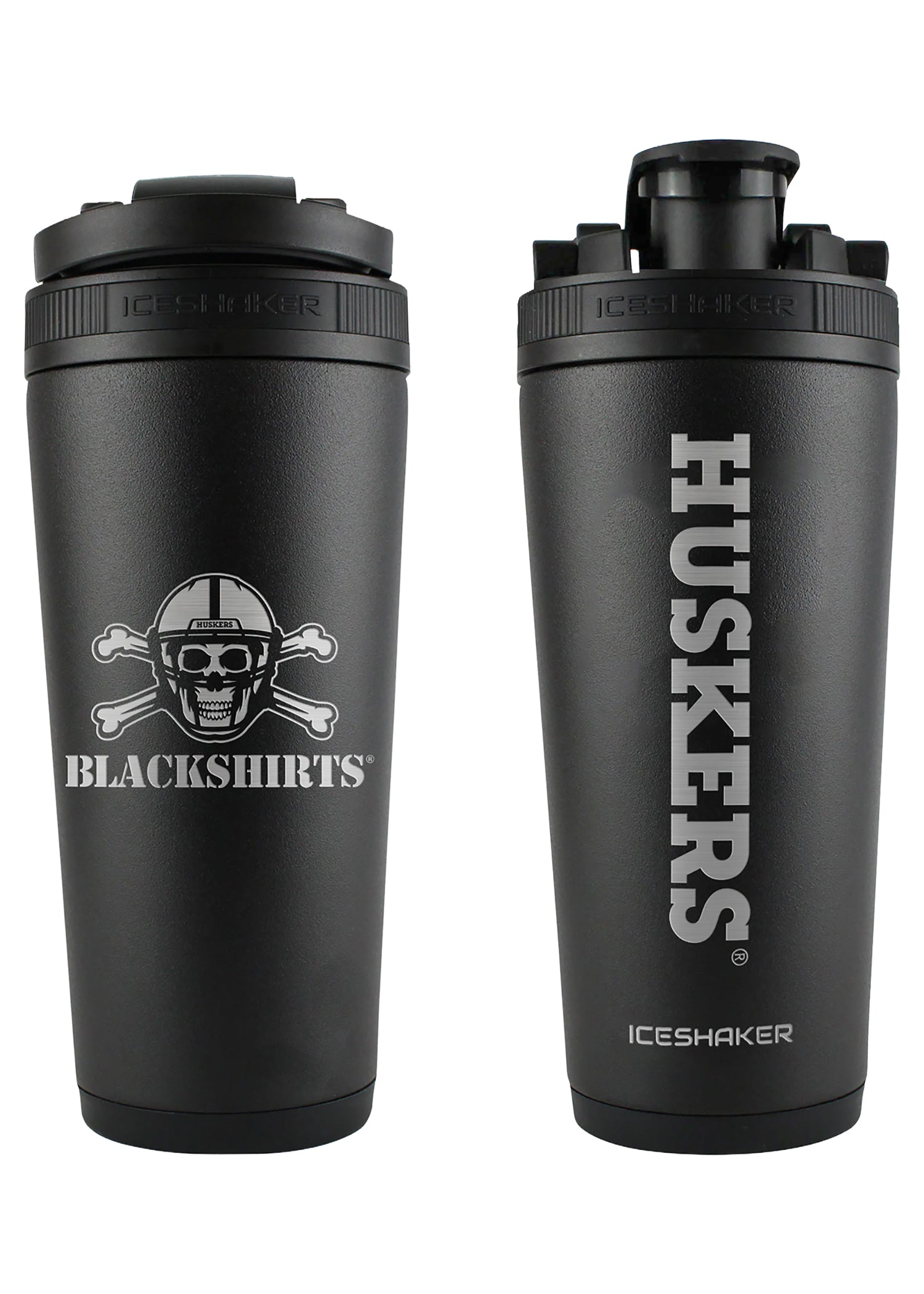 Blackshirts 26oz Stainless Steel Flex Ice Shaker Bottle - Nebraska Cornhuskers