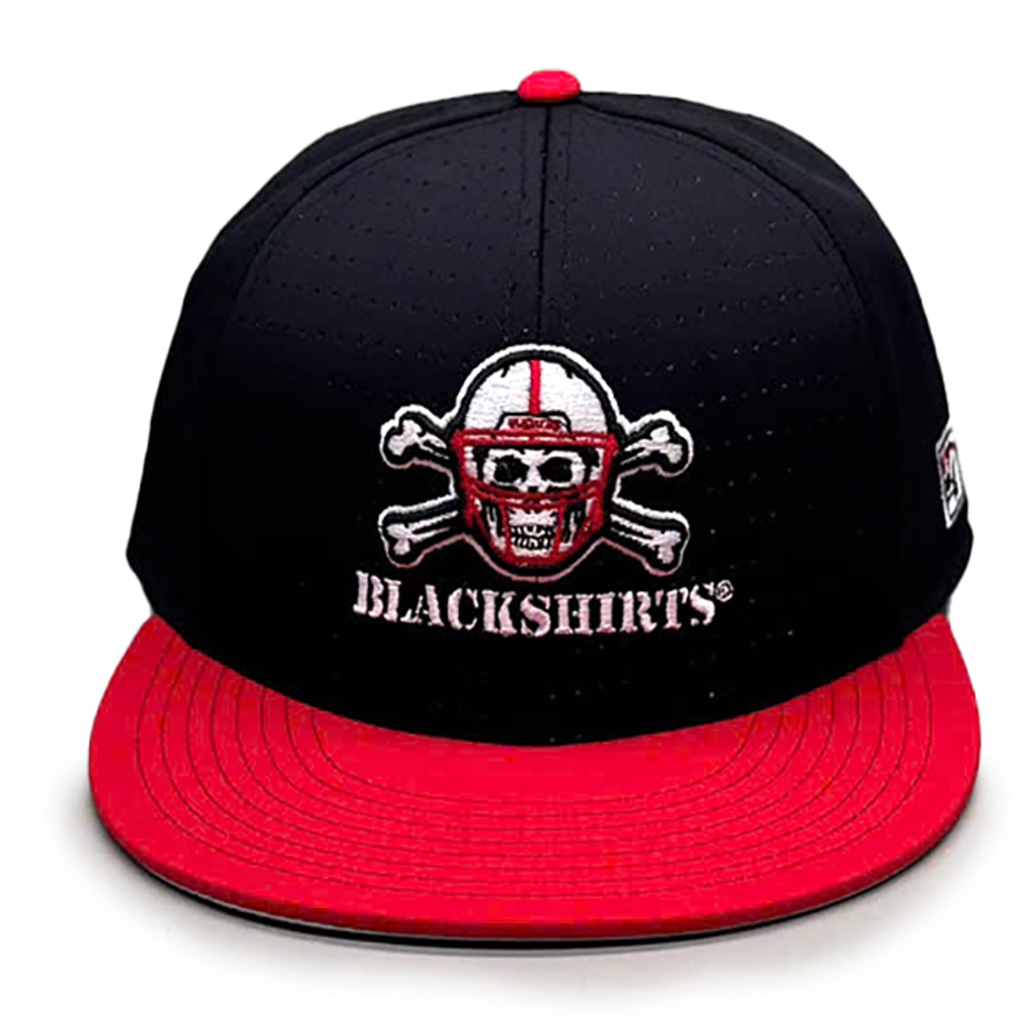 Gamechanger Perforated All Over Blackshirts Stretch-Fit Hat, Flat Bill, Fitted - Nebraska Cornhuskers