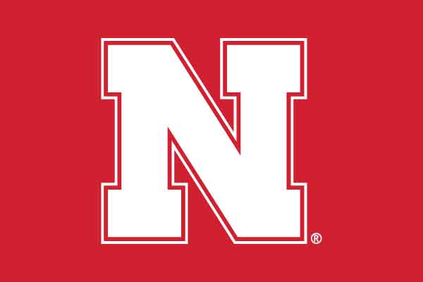 Block N - 8ft x 12ft Flag Single Sided Applique Nebraska Cornhuskers