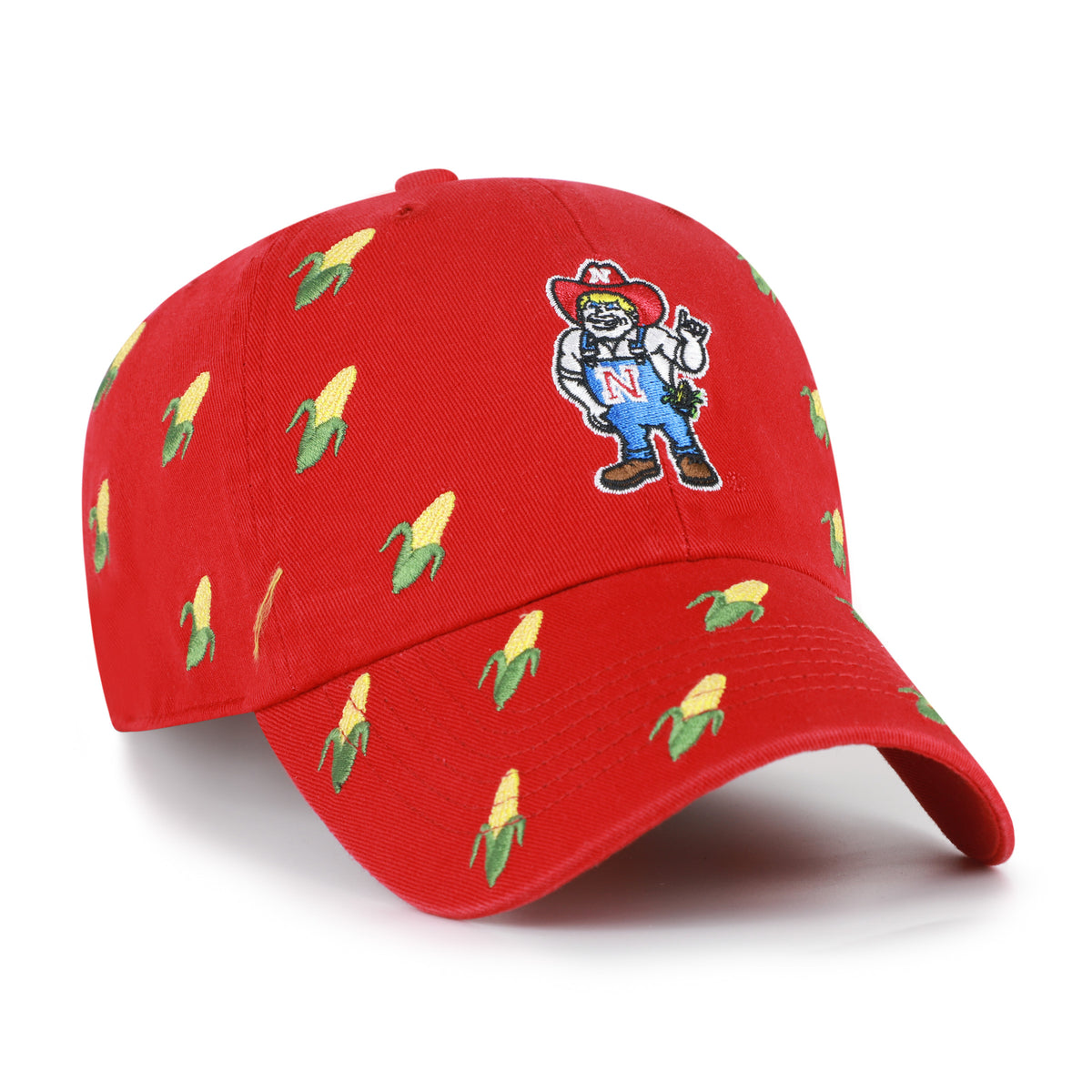 Women's Red Corn Confetti '47 Clean Up Hat, Curved Bill, Strapback - Nebraska Cornhuskers