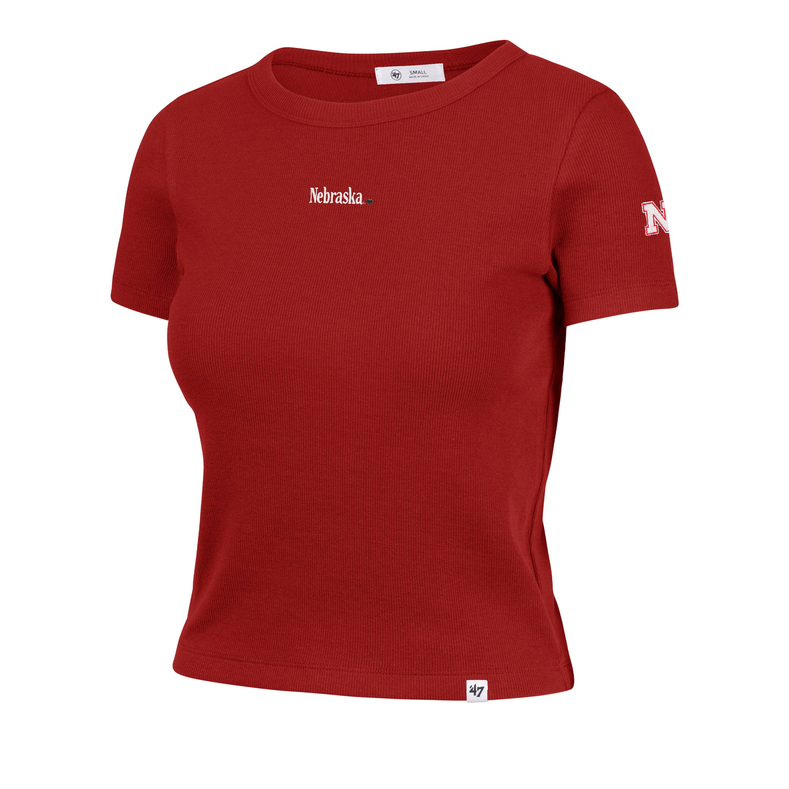 Red With Love Baby Rib Tee - Nebraska Cornhuskers