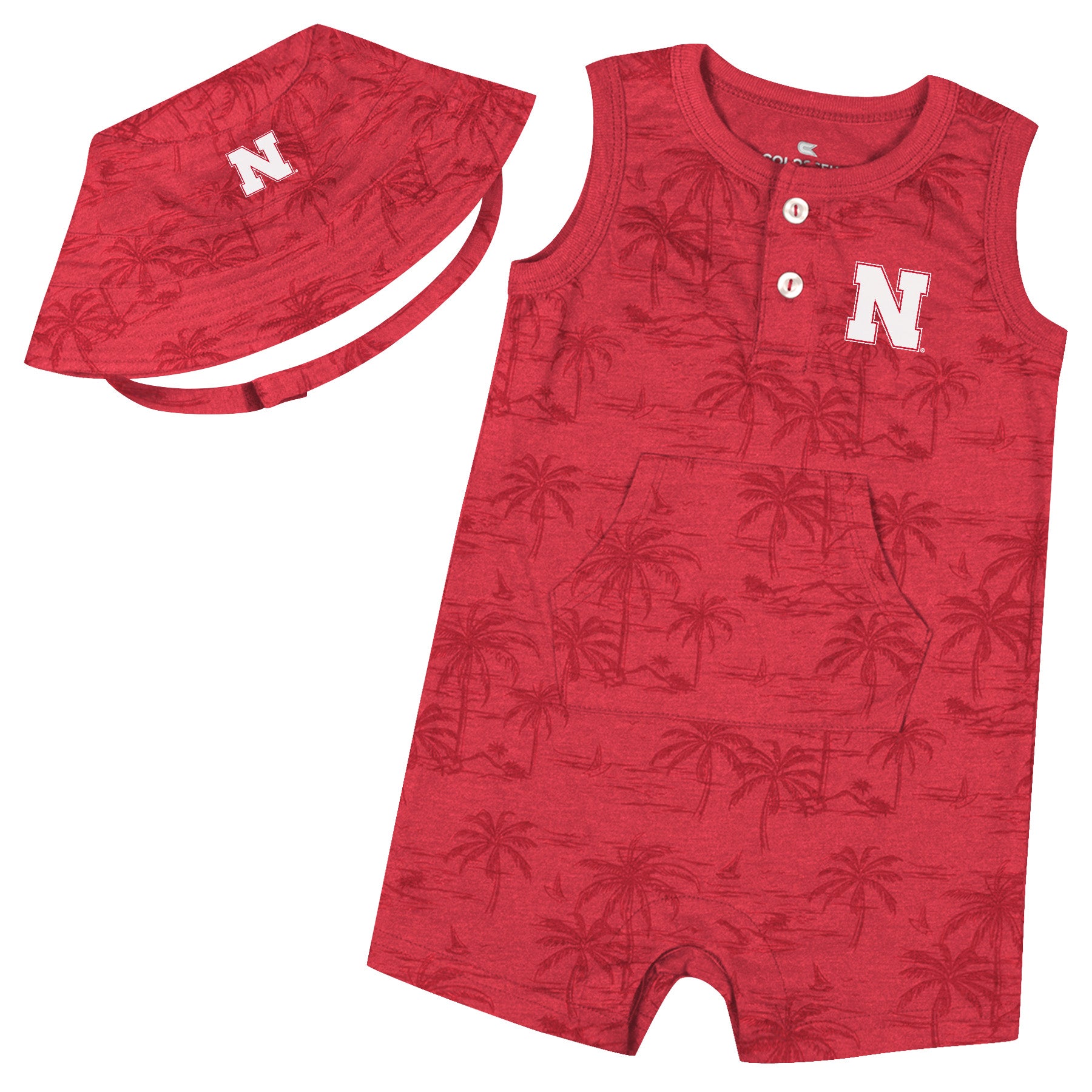 Infant Bloofy Romper & Hat - Nebraska Cornhuskers
