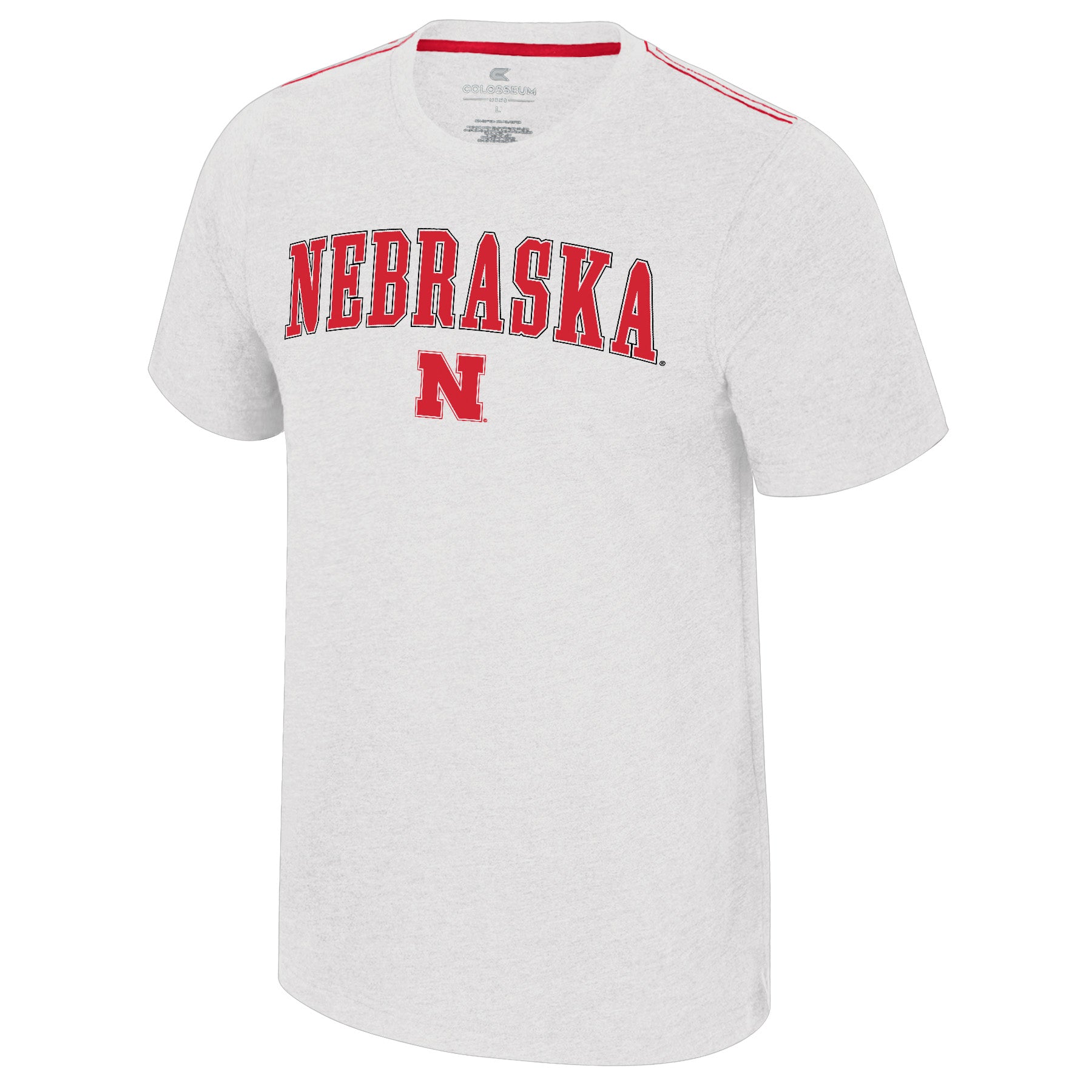 Carmy Short Sleeve Tee in White - Nebraska Cornhuskers