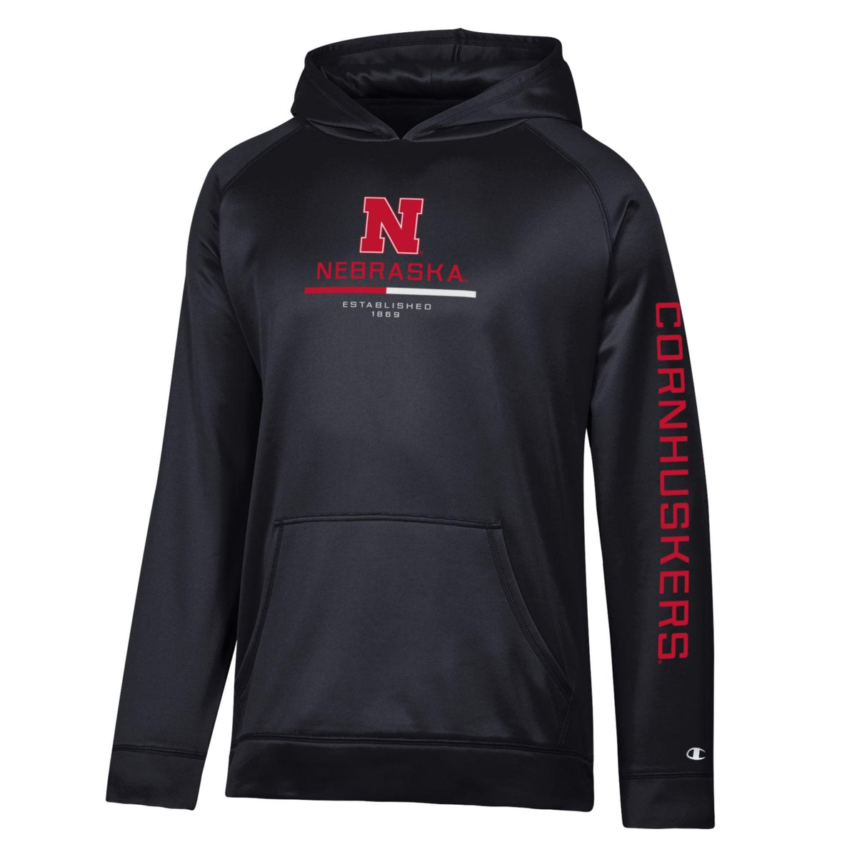 Champion Halftime Hoodie in Black - Nebraska Cornhuskers