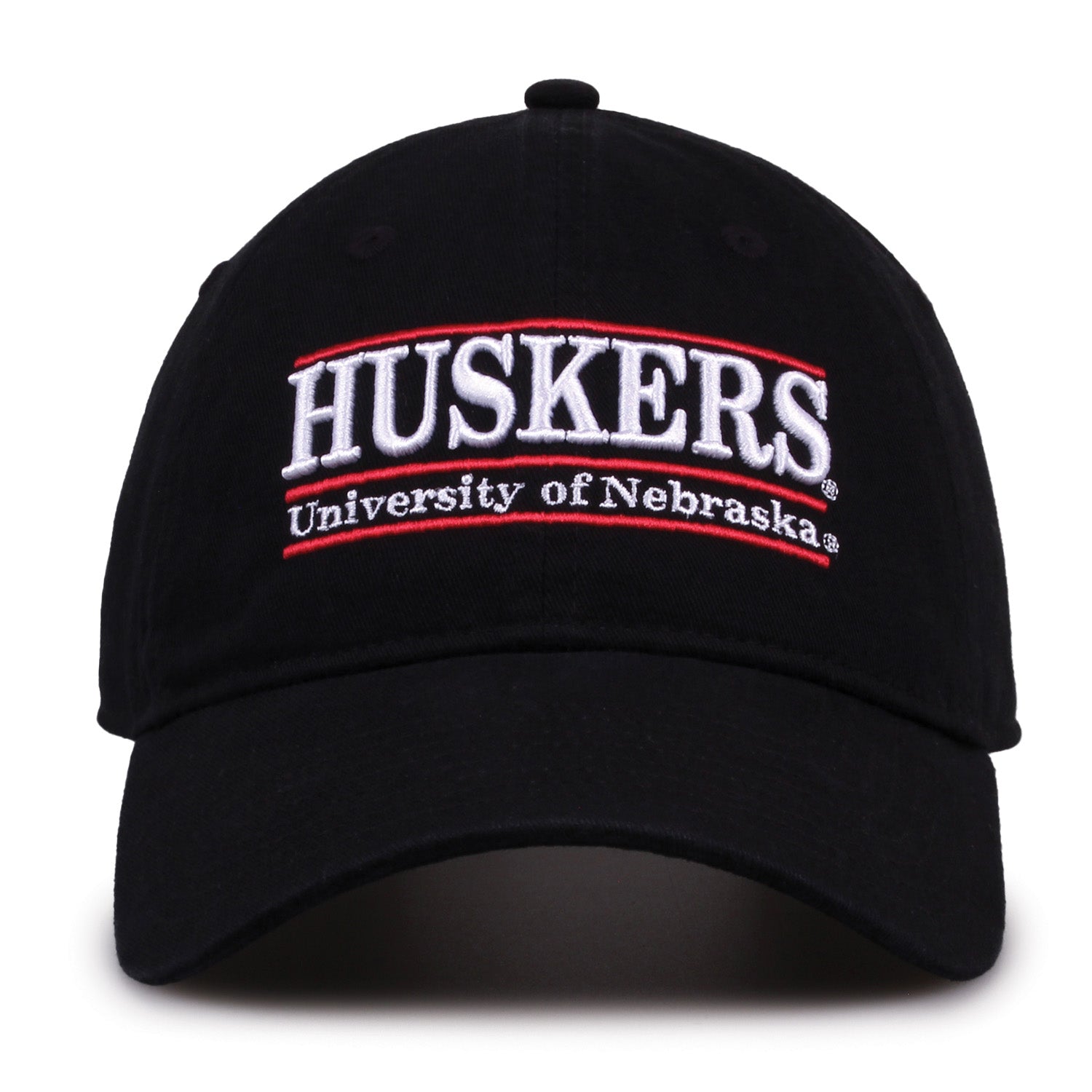 Classic Twill Relaxed in Black Hat, Curved Bill, Strapback - Nebraska Cornhuskers