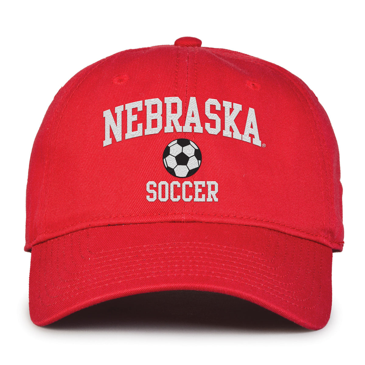 Classic Twill Soccer in Red Hat, Curved Bill, Strapback - Nebraska Cornhuskers