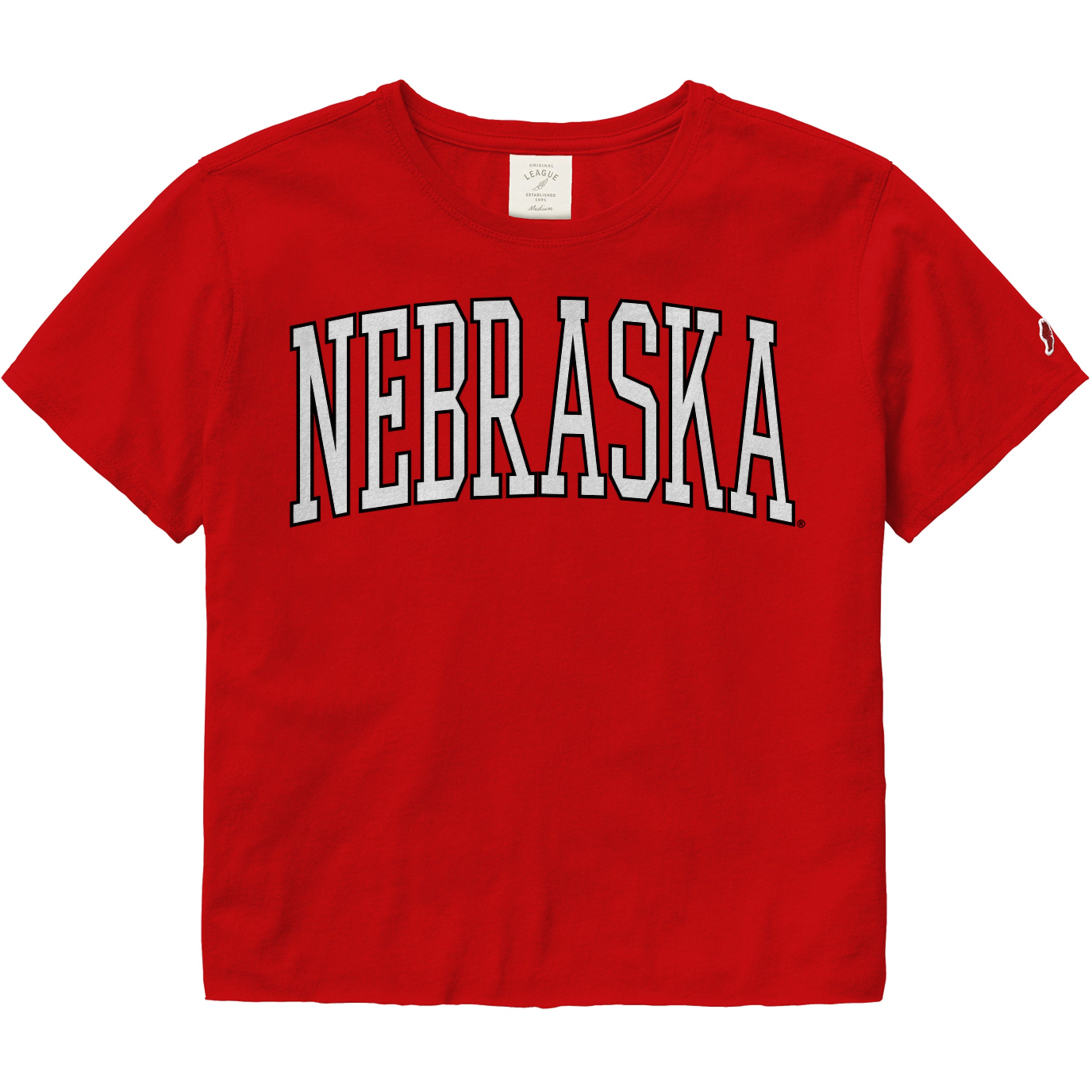 Clothesline Cotton Crop Tee in Red - Nebraska Cornhuskers